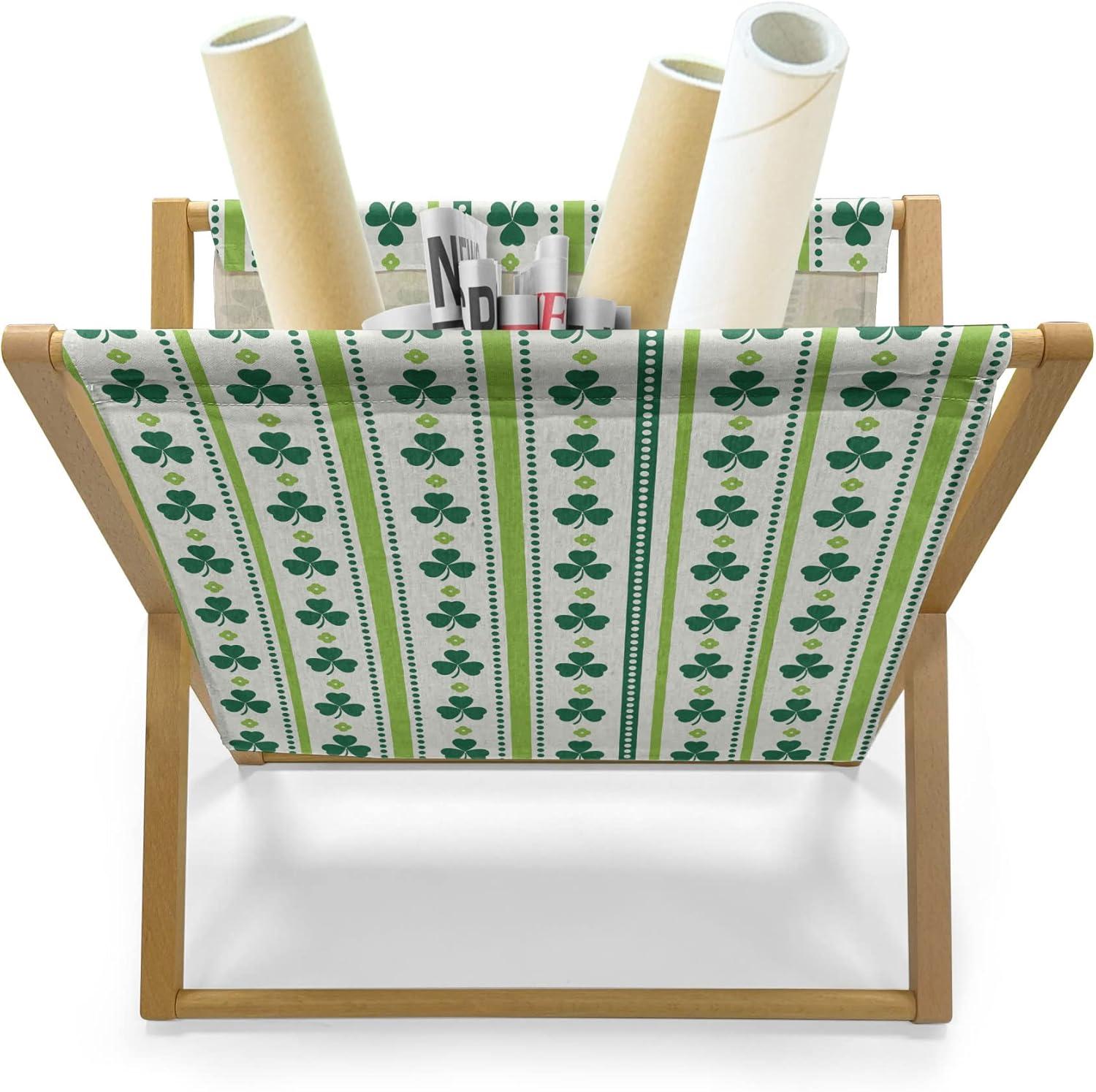 imageAmbesonne Romantic Magazine and Book Holder Heart Pattern Lovers Valentines Day Honeymoon Girls Doodle Design Floor Rack Decor for Interior of Home amp Office 22 x 19 Orange WhiteLime Green Dark Green