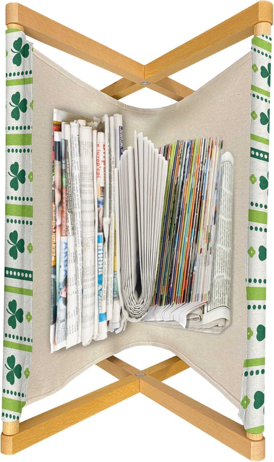 imageAmbesonne Romantic Magazine and Book Holder Heart Pattern Lovers Valentines Day Honeymoon Girls Doodle Design Floor Rack Decor for Interior of Home amp Office 22 x 19 Orange WhiteLime Green Dark Green