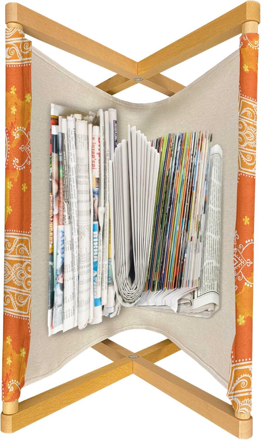 imageAmbesonne Romantic Magazine and Book Holder Wild Cats Passion Theme Lovers Valentines Rose Petals Arrows Eros Floor Rack Decor for Interior of Home amp Office 22 x 19 Vermilion Pale GreyOrange Yellow and White
