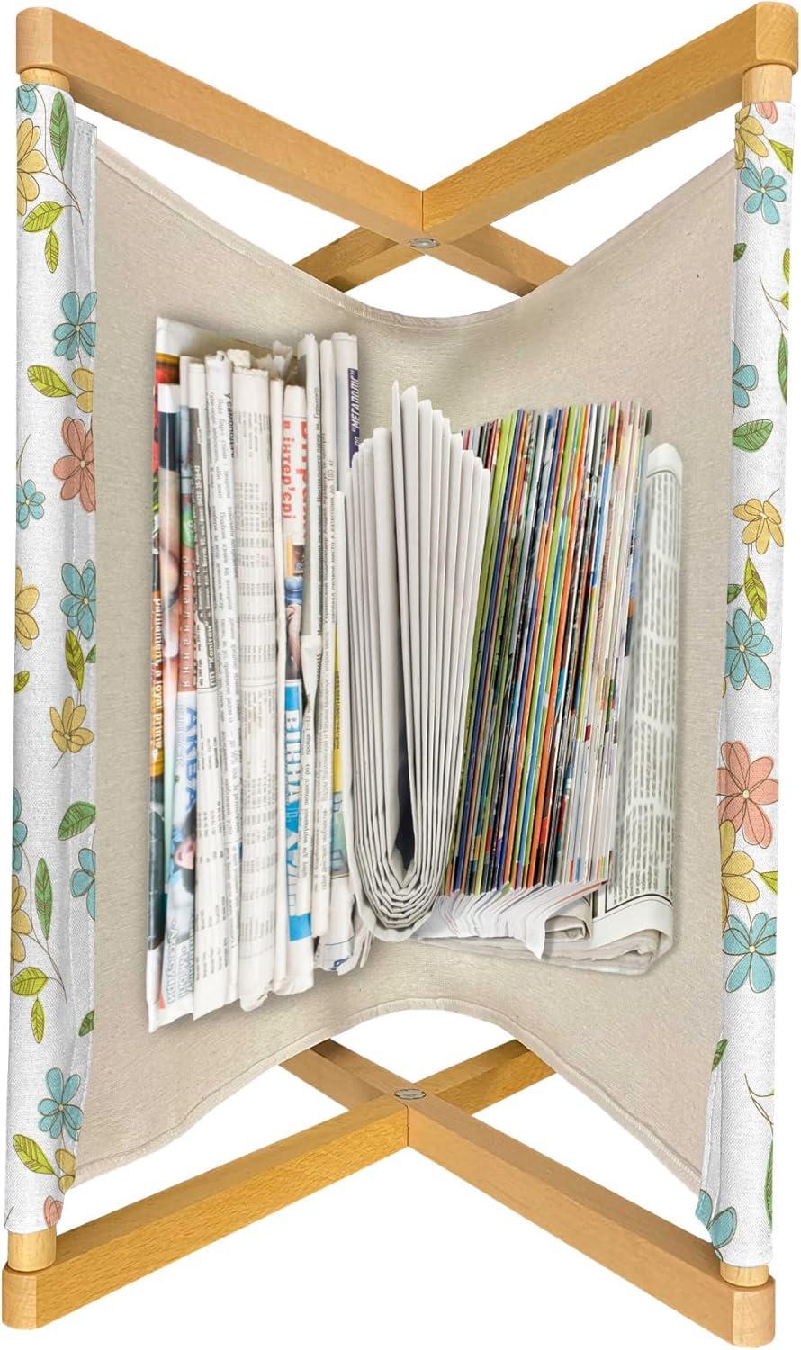 imageAmbesonne Roses Magazine and Book Holder Romantic Valentines Day Pattern in Pastel Tones Floor Rack Decor for Interior of Home amp Office 22 x 19 Rose MauvePeach Seafoam