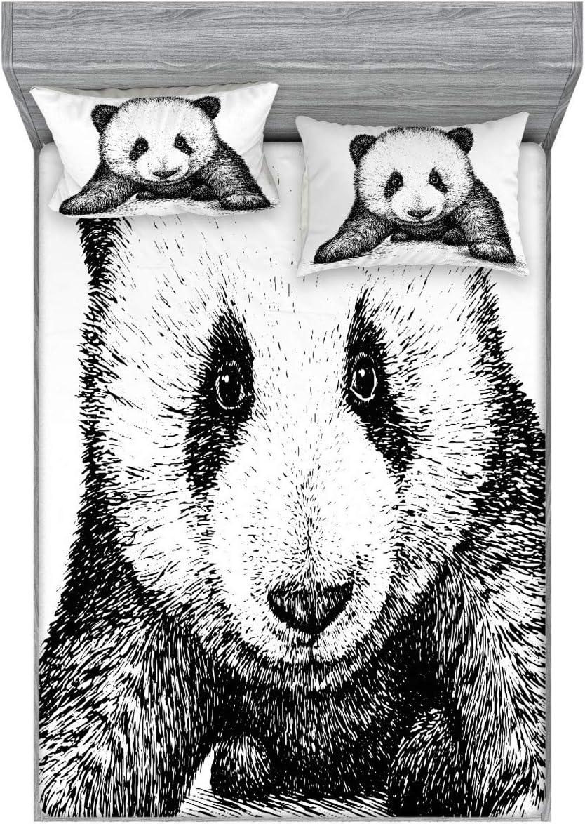 imageAmbesonne Sloth Fitted Sheet amp Pillow Sham Set Cartoon Character Sleeping on Branch Jungle Animal in Night Sky Kids Theme Decorative Printed 2 Piece Bedding Decor Set Twin Plum BrownEcru and Black