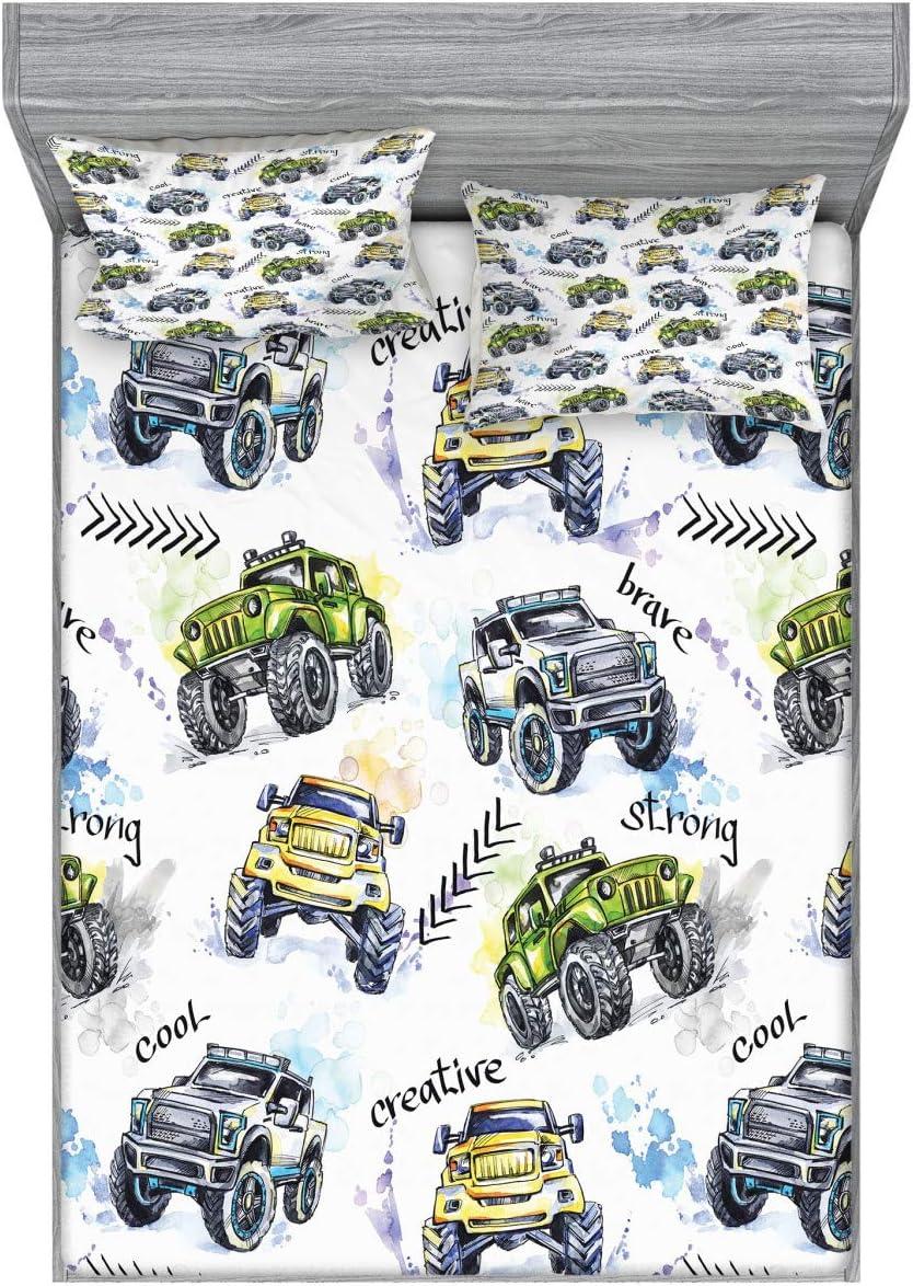 imageAmbesonne Sloth Fitted Sheet amp Pillow Sham Set Cartoon Character Sleeping on Branch Jungle Animal in Night Sky Kids Theme Decorative Printed 2 Piece Bedding Decor Set Twin Plum BrownYellow Lavender Blue