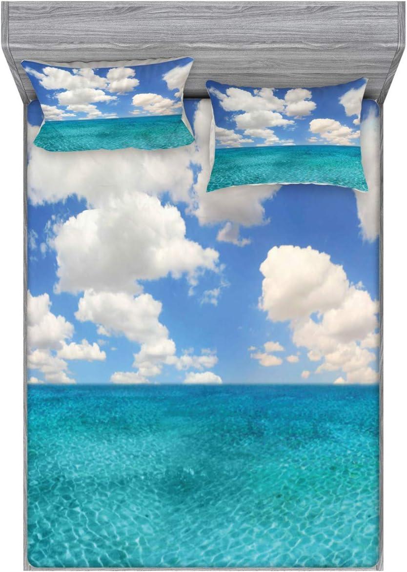 imageAmbesonne Sloth Fitted Sheet amp Pillow Sham Set Cartoon Character Sleeping on Branch Jungle Animal in Night Sky Kids Theme Decorative Printed 2 Piece Bedding Decor Set Twin Plum BrownTurquoise Aqua