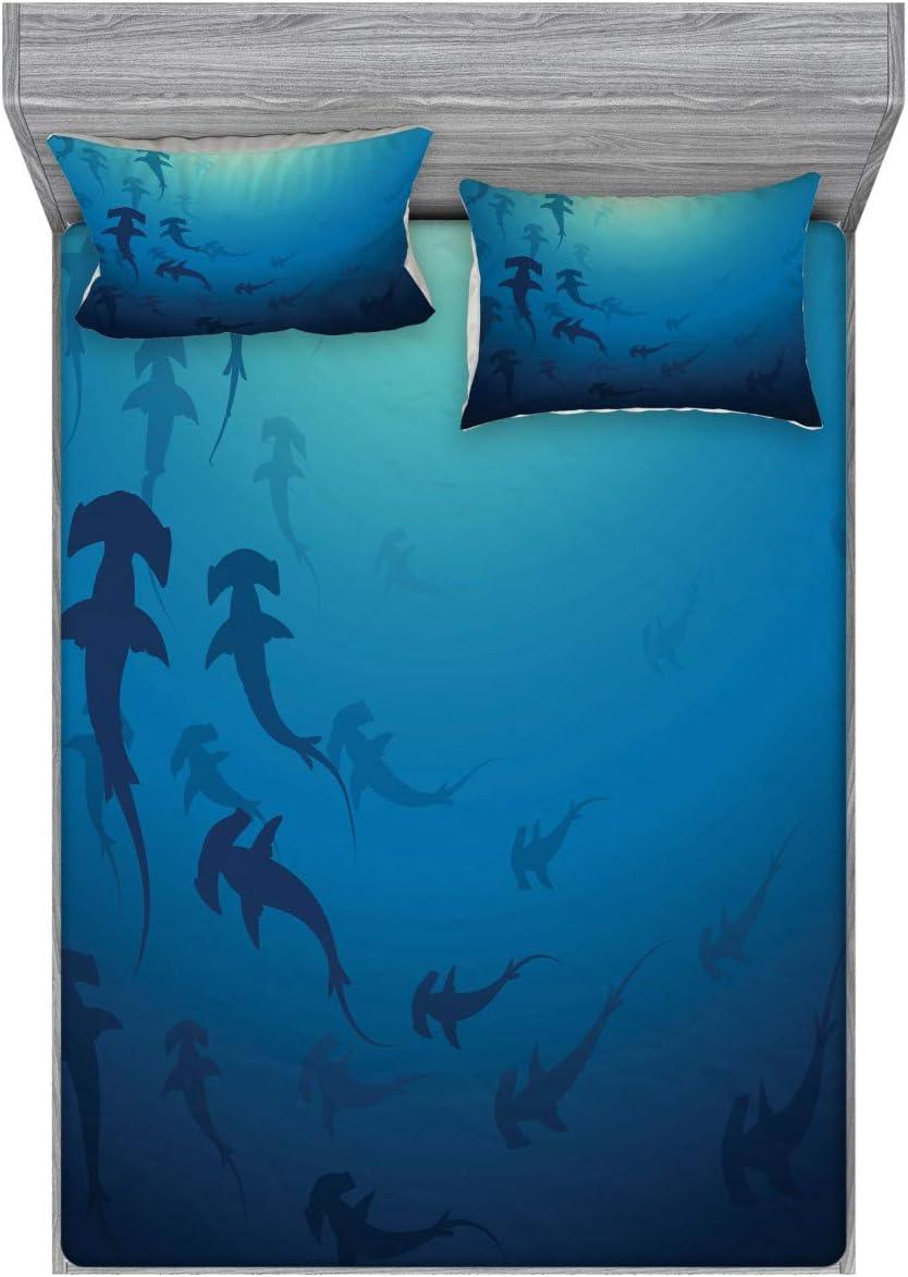 imageAmbesonne Sloth Fitted Sheet amp Pillow Sham Set Cartoon Character Sleeping on Branch Jungle Animal in Night Sky Kids Theme Decorative Printed 2 Piece Bedding Decor Set Twin Plum BrownBlue Ocean