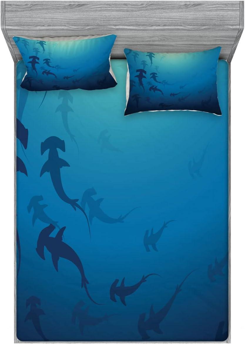 imageAmbesonne Sloth Fitted Sheet amp Pillow Sham Set Cartoon Character Sleeping on Branch Jungle Animal in Night Sky Kids Theme Decorative Printed 2 Piece Bedding Decor Set Twin Plum BrownBlue Ocean
