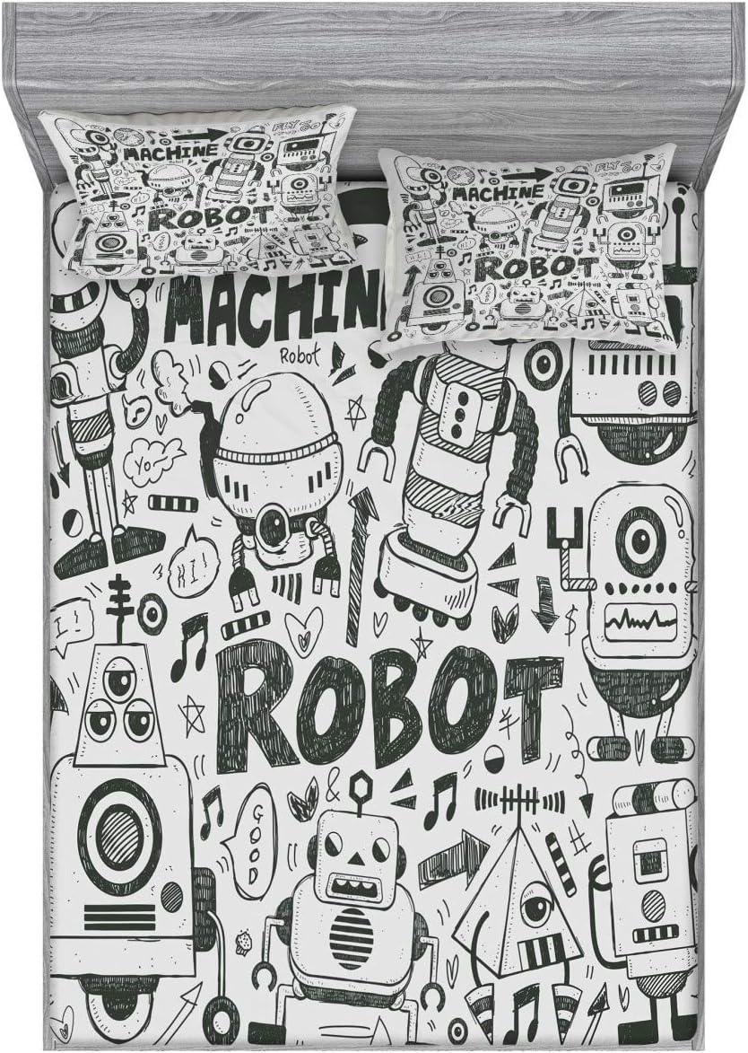 imageAmbesonne Sloth Fitted Sheet amp Pillow Sham Set Cartoon Character Sleeping on Branch Jungle Animal in Night Sky Kids Theme Decorative Printed 2 Piece Bedding Decor Set Twin Plum BrownPale Grey