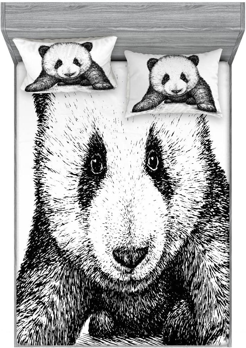 imageAmbesonne Sloth Fitted Sheet amp Pillow Sham Set Cartoon Character Sleeping on Branch Jungle Animal in Night Sky Kids Theme Decorative Printed 2 Piece Bedding Decor Set Twin Plum BrownEcru and Black
