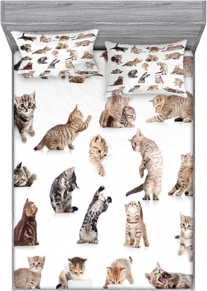imageAmbesonne Sloth Fitted Sheet amp Pillow Sham Set Cartoon Character Sleeping on Branch Jungle Animal in Night Sky Kids Theme Decorative Printed 2 Piece Bedding Decor Set Twin Plum BrownBeige White