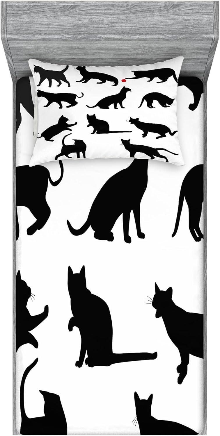 imageAmbesonne Sloth Fitted Sheet amp Pillow Sham Set Cartoon Character Sleeping on Branch Jungle Animal in Night Sky Kids Theme Decorative Printed 2 Piece Bedding Decor Set Twin Plum BrownCharcoal