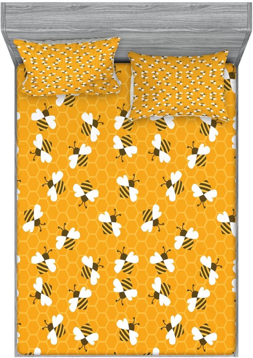 imageAmbesonne Sloth Fitted Sheet amp Pillow Sham Set Cartoon Character Sleeping on Branch Jungle Animal in Night Sky Kids Theme Decorative Printed 2 Piece Bedding Decor Set Twin Plum BrownOrange Brown