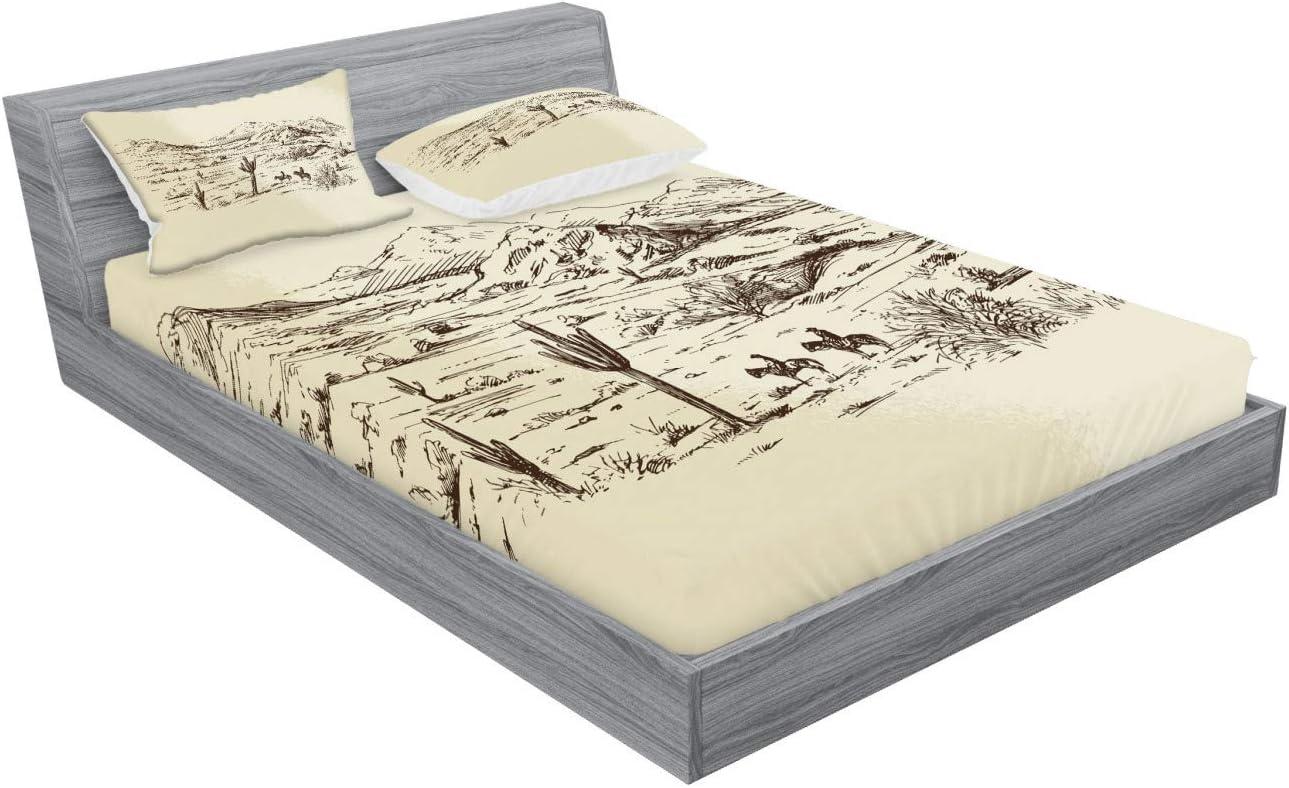 imageAmbesonne Sloth Fitted Sheet amp Pillow Sham Set Cartoon Character Sleeping on Branch Jungle Animal in Night Sky Kids Theme Decorative Printed 2 Piece Bedding Decor Set Twin Plum BrownBeige Black