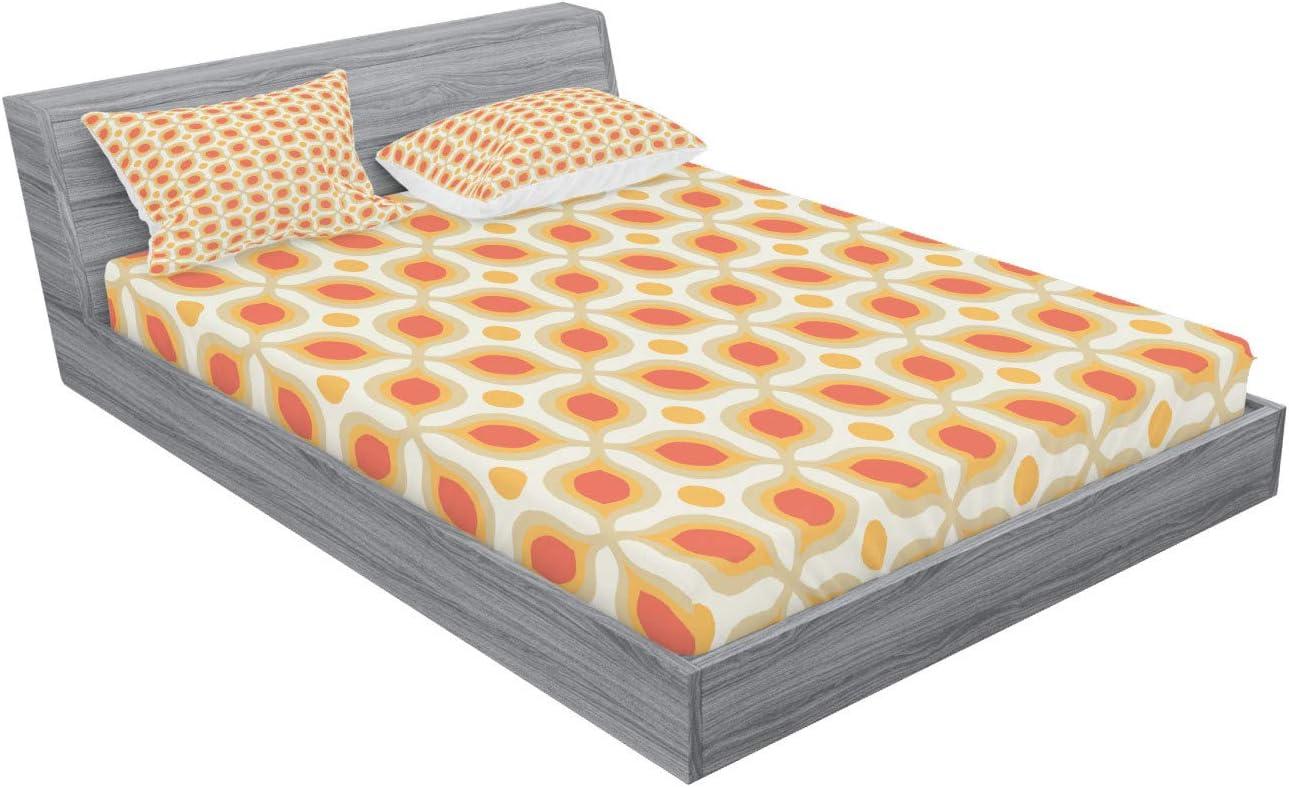 imageAmbesonne Sloth Fitted Sheet amp Pillow Sham Set Cartoon Character Sleeping on Branch Jungle Animal in Night Sky Kids Theme Decorative Printed 2 Piece Bedding Decor Set Twin Plum BrownOrange Cream