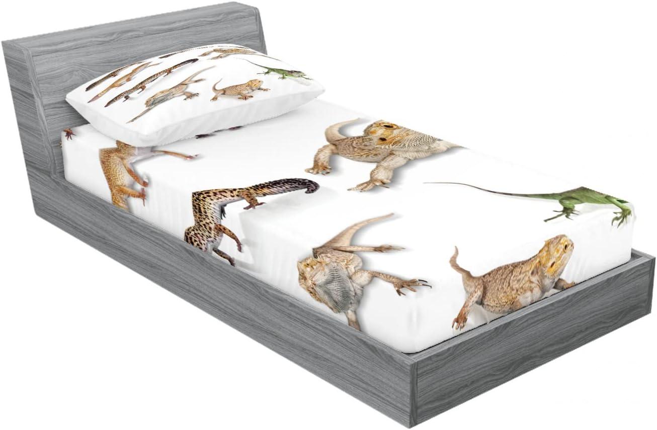 imageAmbesonne Sloth Fitted Sheet amp Pillow Sham Set Cartoon Character Sleeping on Branch Jungle Animal in Night Sky Kids Theme Decorative Printed 2 Piece Bedding Decor Set Twin Plum BrownBrown White