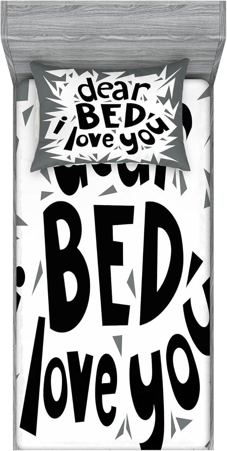 imageAmbesonne Sloth Fitted Sheet amp Pillow Sham Set Cartoon Character Sleeping on Branch Jungle Animal in Night Sky Kids Theme Decorative Printed 2 Piece Bedding Decor Set Twin Plum BrownGrey Black