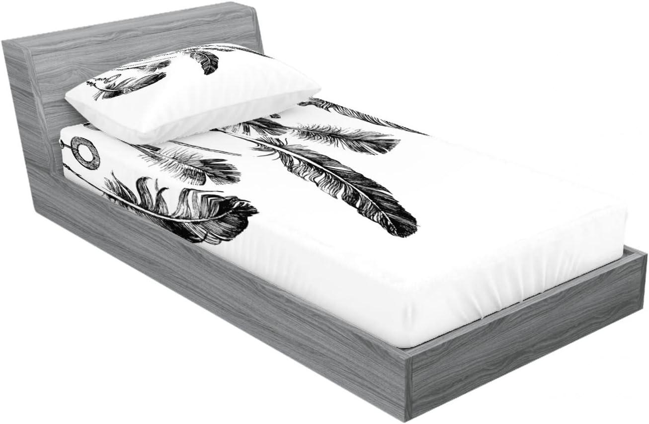 imageAmbesonne Sloth Fitted Sheet amp Pillow Sham Set Cartoon Character Sleeping on Branch Jungle Animal in Night Sky Kids Theme Decorative Printed 2 Piece Bedding Decor Set Twin Plum BrownWhite Dark Grey