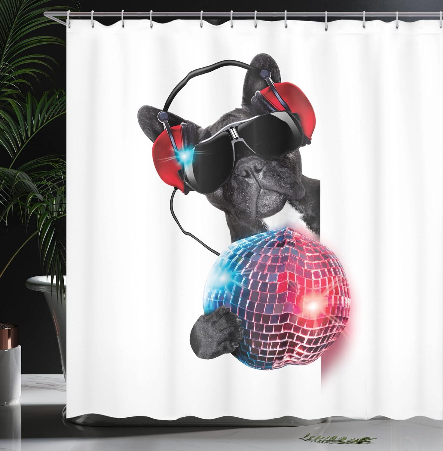 imageAmbesonne Sports Shower Curtain Cartoon Soccer Balls Showing Various Expressions Bored Laughing Happy Smiley Cloth Fabric Bathroom Decor Set with Hooks 69 W x 75 L White BlackGrey Magenta