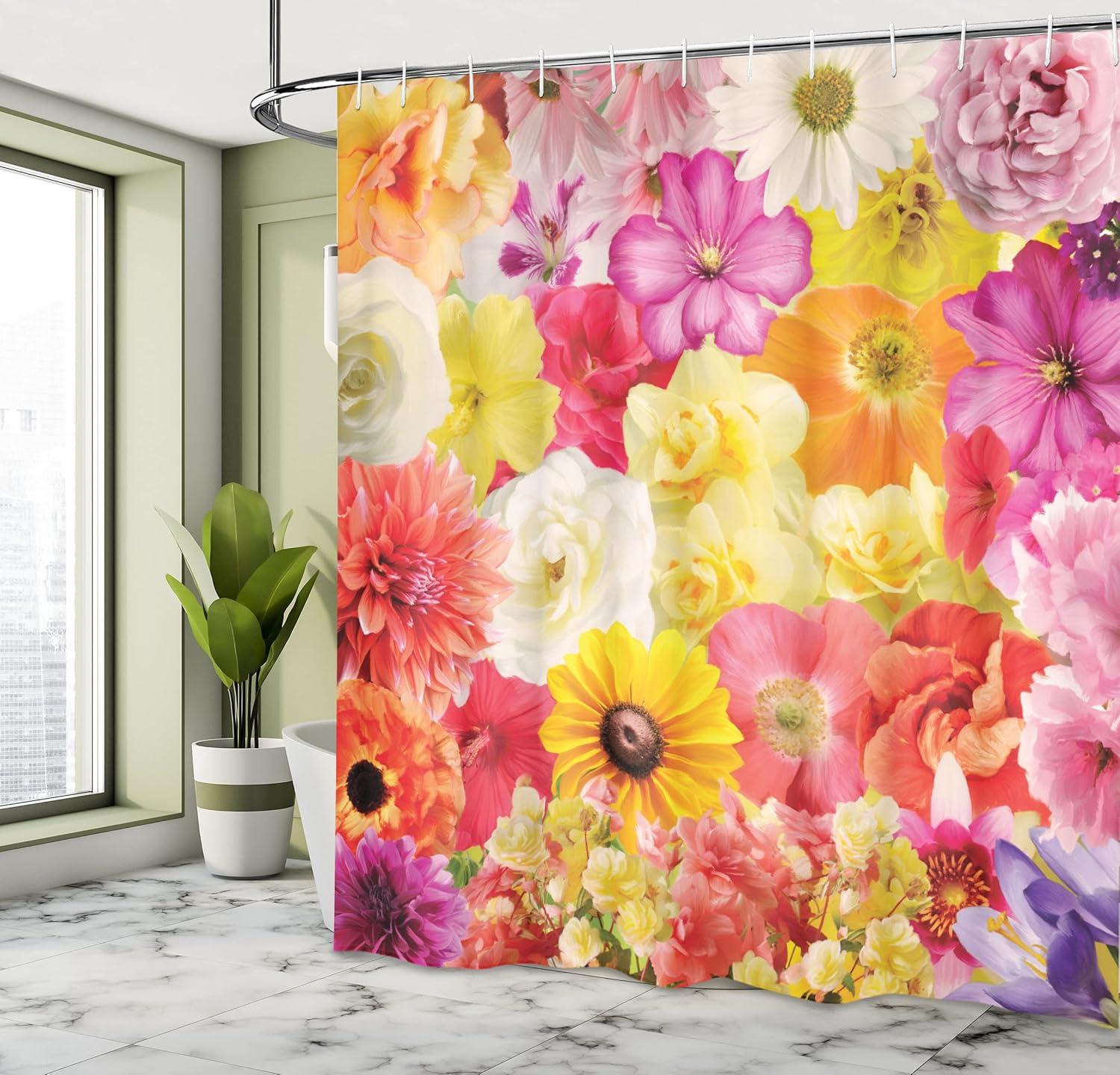 imageAmbesonne Sports Shower Curtain Cartoon Soccer Balls Showing Various Expressions Bored Laughing Happy Smiley Cloth Fabric Bathroom Decor Set with Hooks 69 W x 75 L White BlackDark Pink