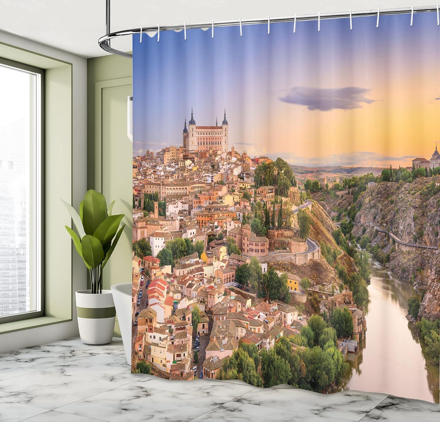 imageAmbesonne Sports Shower Curtain Cartoon Soccer Balls Showing Various Expressions Bored Laughing Happy Smiley Cloth Fabric Bathroom Decor Set with Hooks 69 W x 75 L White BlackApricot Cream