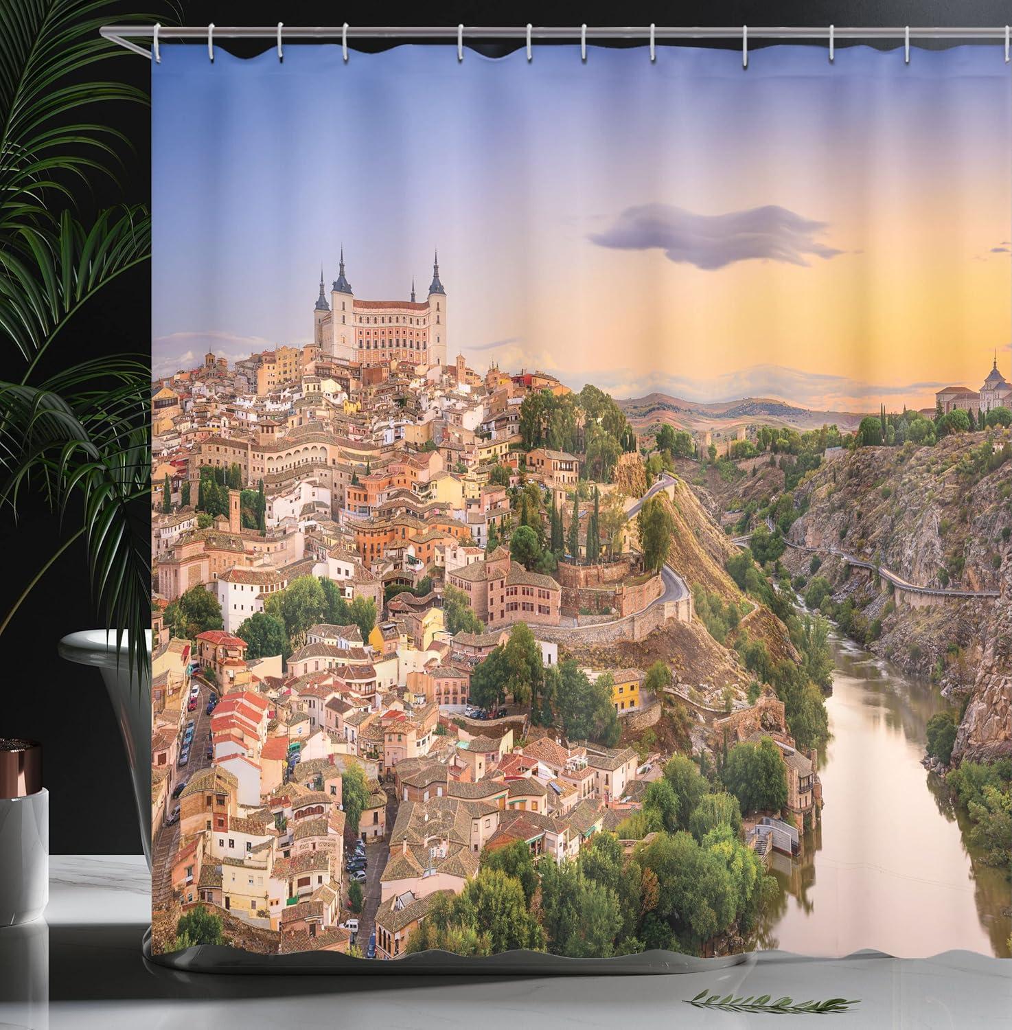 imageAmbesonne Sports Shower Curtain Cartoon Soccer Balls Showing Various Expressions Bored Laughing Happy Smiley Cloth Fabric Bathroom Decor Set with Hooks 69 W x 75 L White BlackApricot Cream