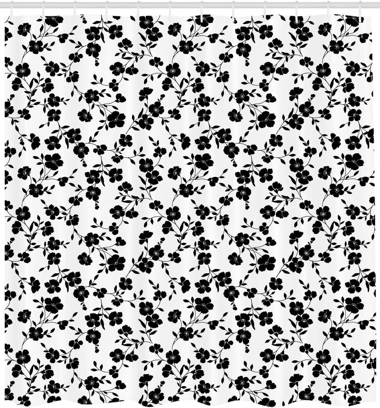 imageAmbesonne Sports Shower Curtain Cartoon Soccer Balls Showing Various Expressions Bored Laughing Happy Smiley Cloth Fabric Bathroom Decor Set with Hooks 69 W x 75 L White BlackWhite Charcoal