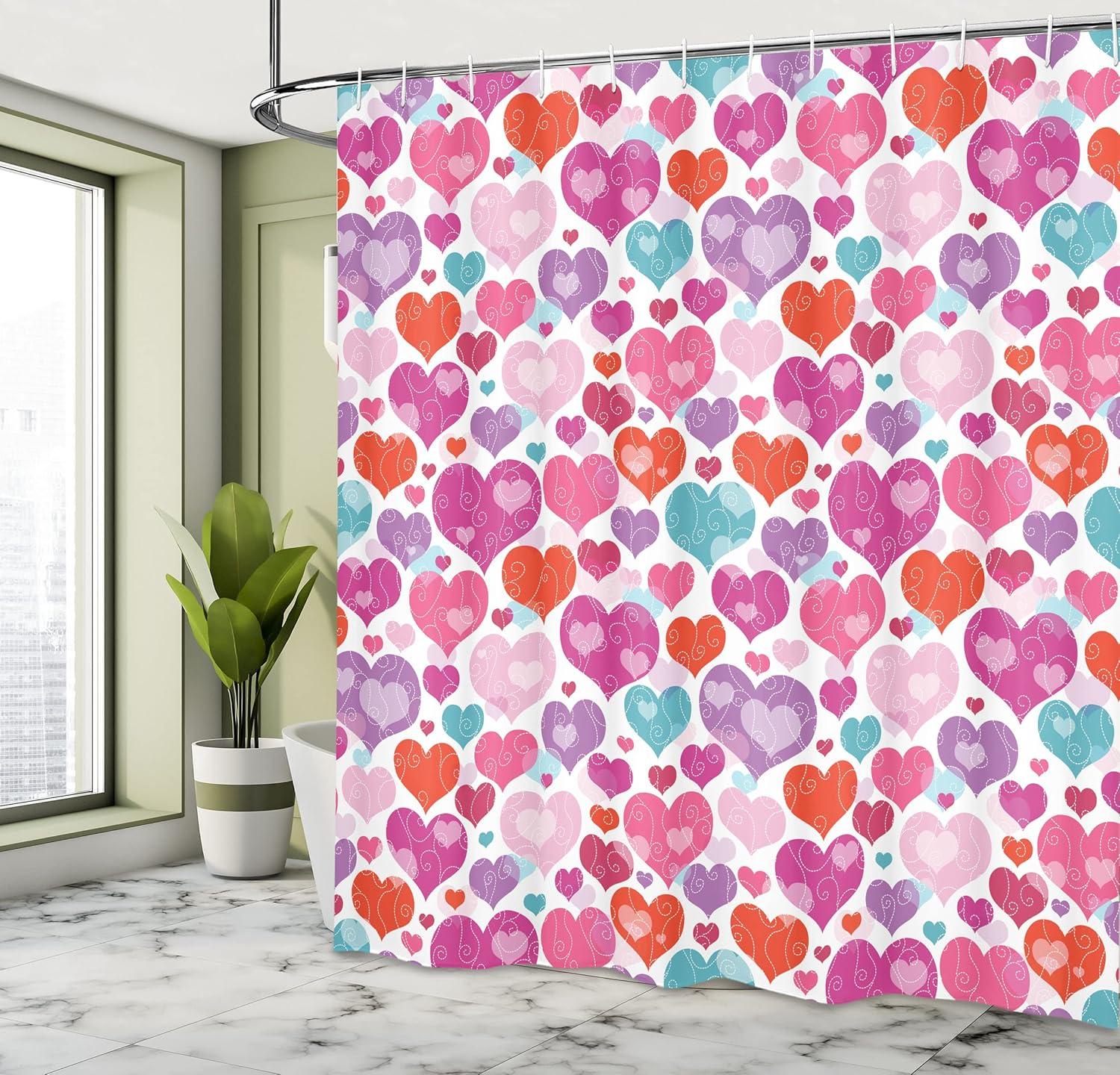 imageAmbesonne Sports Shower Curtain Cartoon Soccer Balls Showing Various Expressions Bored Laughing Happy Smiley Cloth Fabric Bathroom Decor Set with Hooks 69 W x 75 L White BlackPurple Magenta
