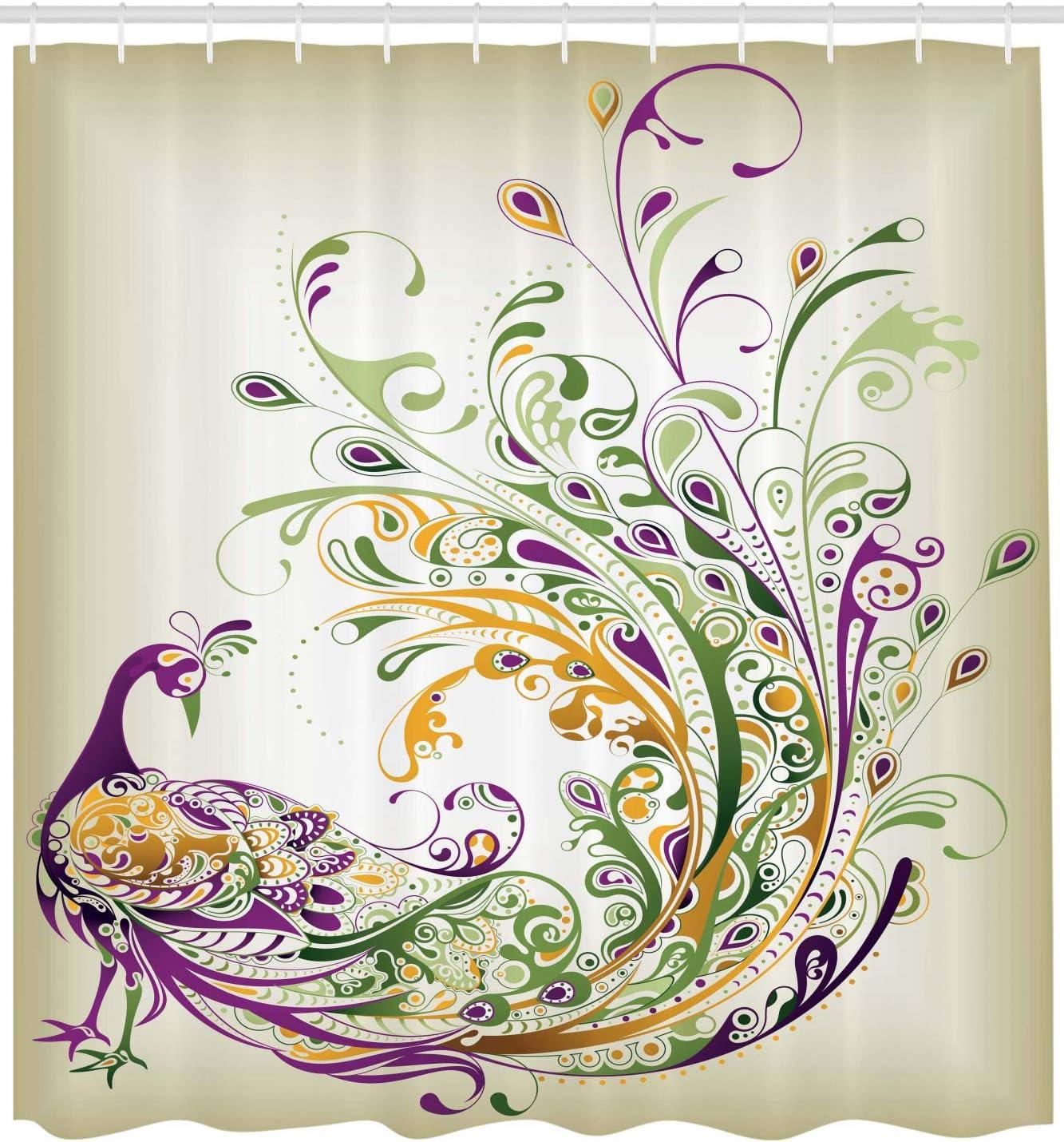 imageAmbesonne Sports Shower Curtain Cartoon Soccer Balls Showing Various Expressions Bored Laughing Happy Smiley Cloth Fabric Bathroom Decor Set with Hooks 69 W x 75 L White BlackMarigold Purple