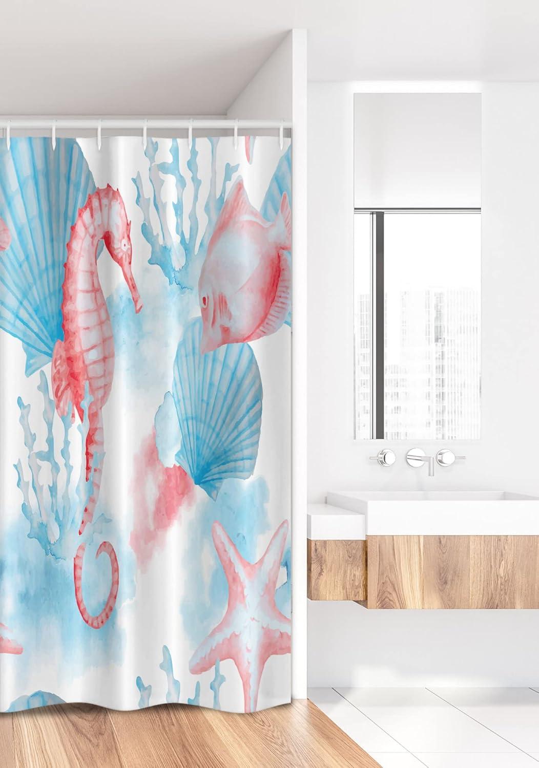 imageAmbesonne Sports Shower Curtain Cartoon Soccer Balls Showing Various Expressions Bored Laughing Happy Smiley Cloth Fabric Bathroom Decor Set with Hooks 69 W x 75 L White BlackWhite Coral