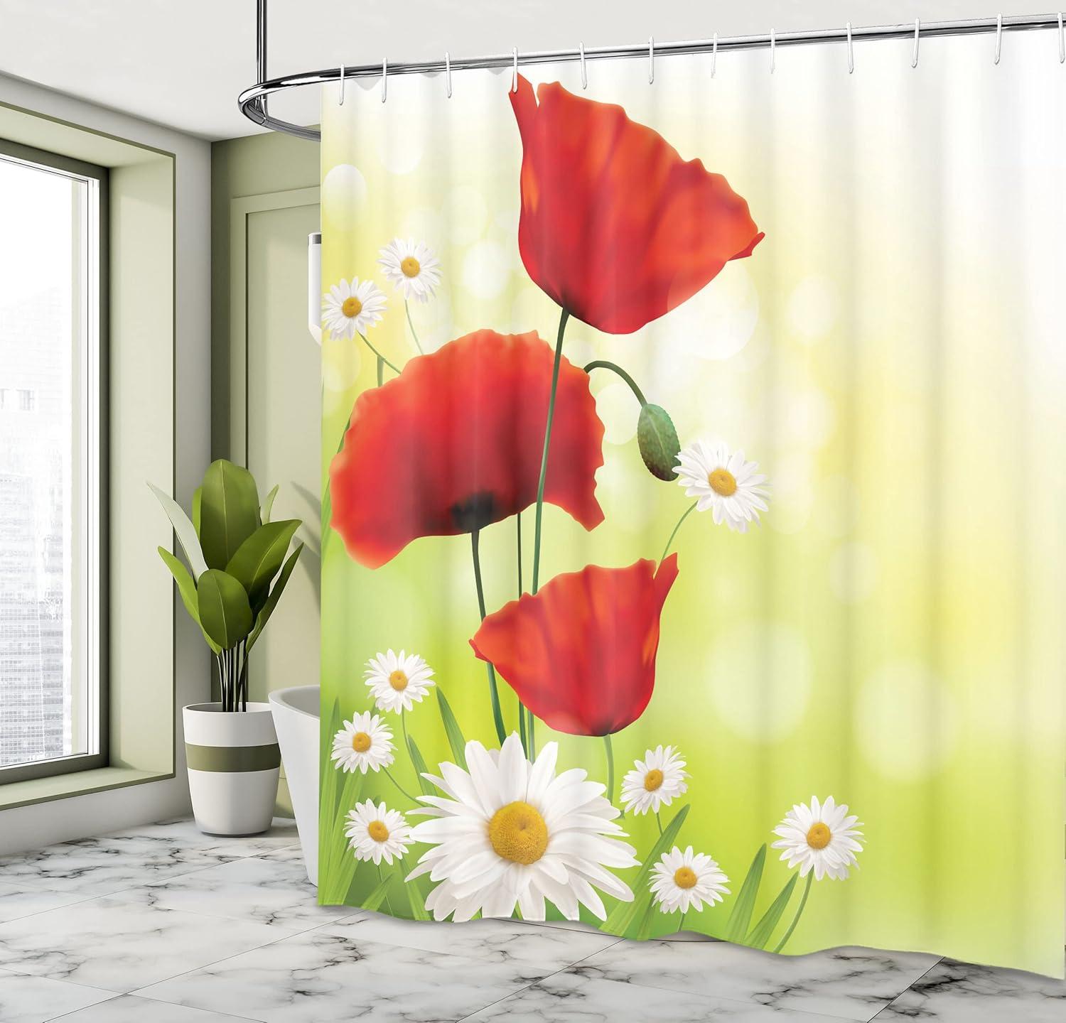 imageAmbesonne Sports Shower Curtain Cartoon Soccer Balls Showing Various Expressions Bored Laughing Happy Smiley Cloth Fabric Bathroom Decor Set with Hooks 69 W x 75 L White BlackApple Green
