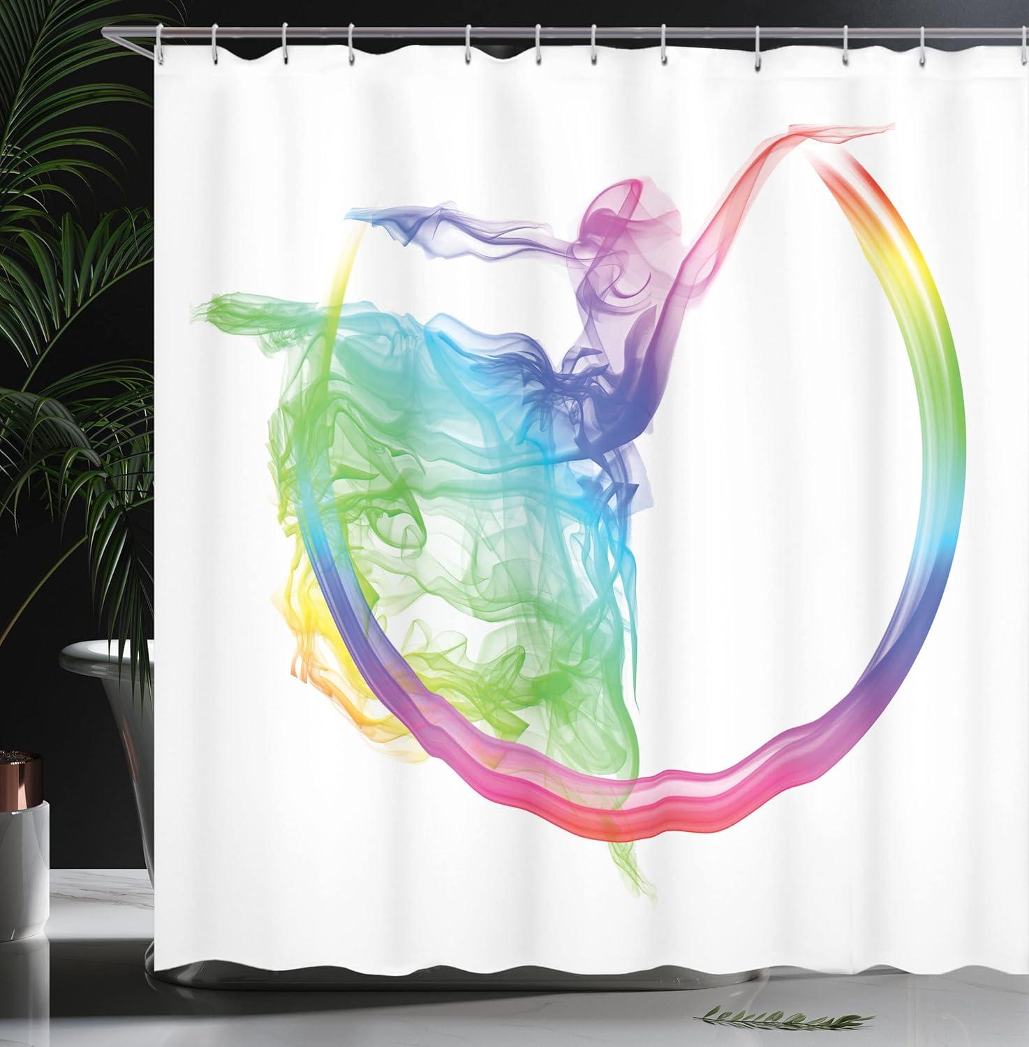 imageAmbesonne Sports Shower Curtain Cartoon Soccer Balls Showing Various Expressions Bored Laughing Happy Smiley Cloth Fabric Bathroom Decor Set with Hooks 69 W x 75 L White BlackAqua Yellow
