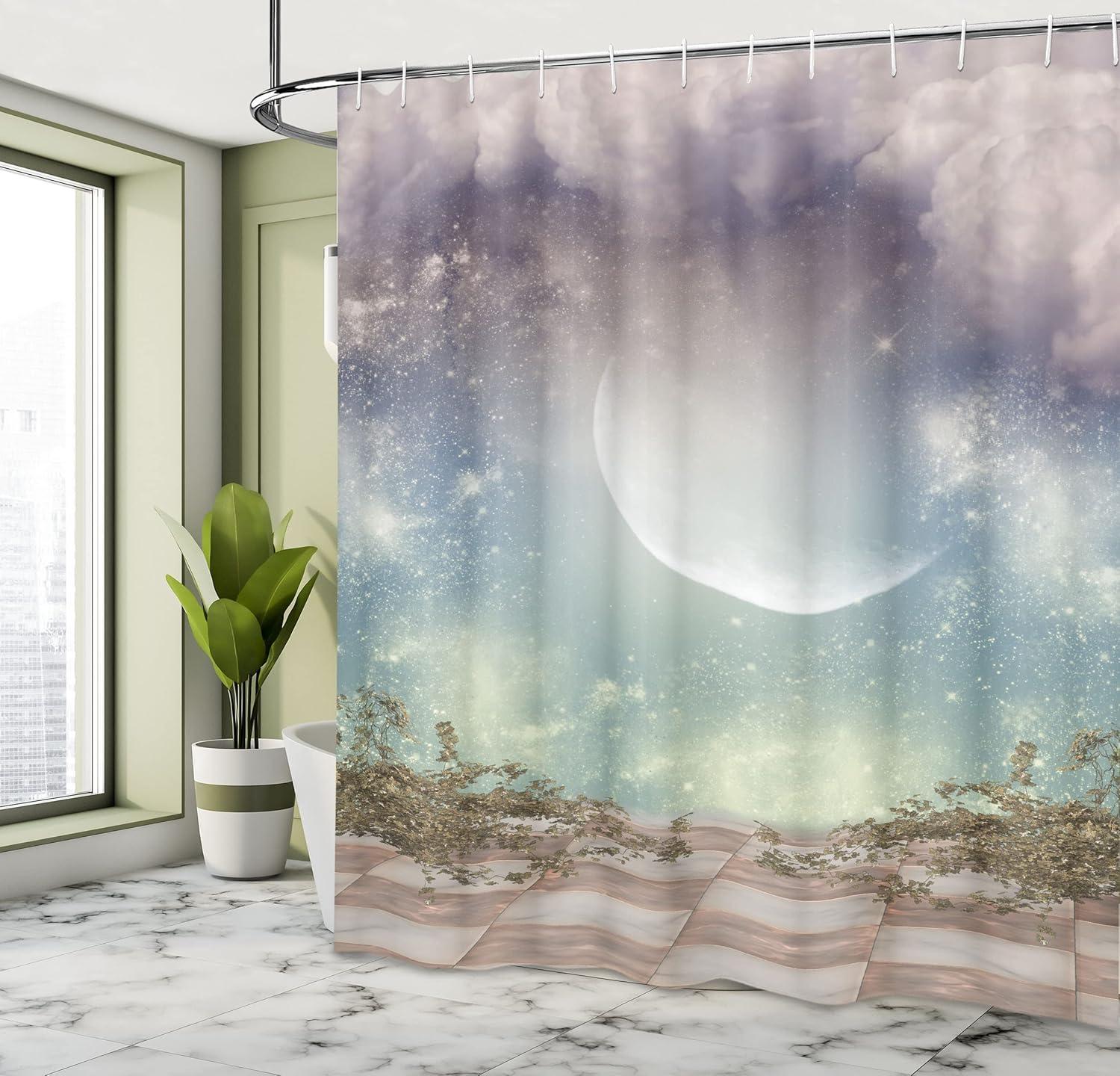 imageAmbesonne Sports Shower Curtain Cartoon Soccer Balls Showing Various Expressions Bored Laughing Happy Smiley Cloth Fabric Bathroom Decor Set with Hooks 69 W x 75 L White BlackTurquoise Purple