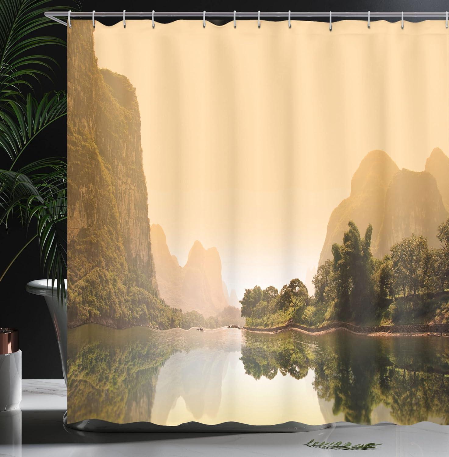 imageAmbesonne Sports Shower Curtain Cartoon Soccer Balls Showing Various Expressions Bored Laughing Happy Smiley Cloth Fabric Bathroom Decor Set with Hooks 69 W x 75 L White BlackForest Green