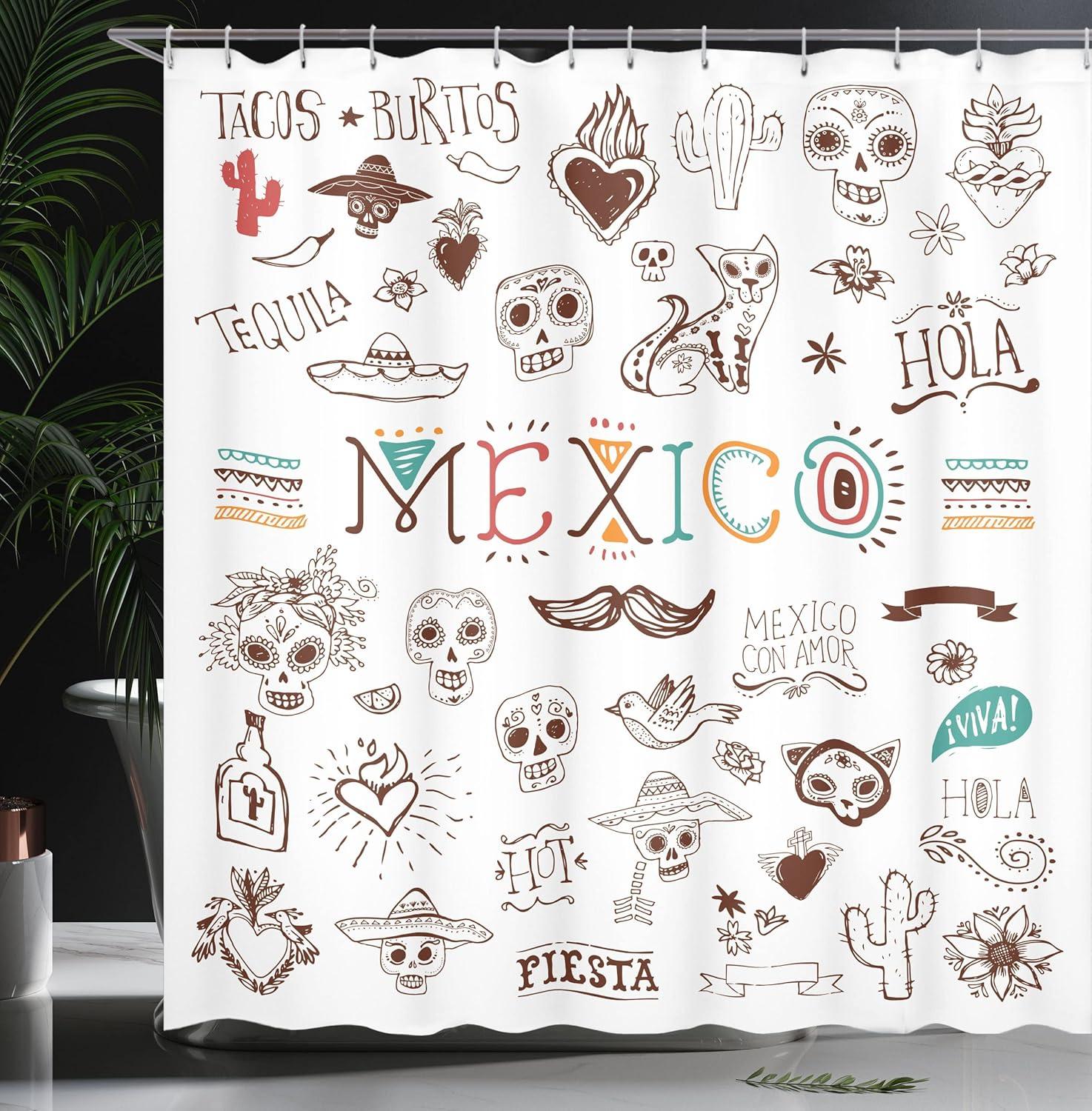 imageAmbesonne Sports Shower Curtain Cartoon Soccer Balls Showing Various Expressions Bored Laughing Happy Smiley Cloth Fabric Bathroom Decor Set with Hooks 69 W x 75 L White BlackBrown Turquoise