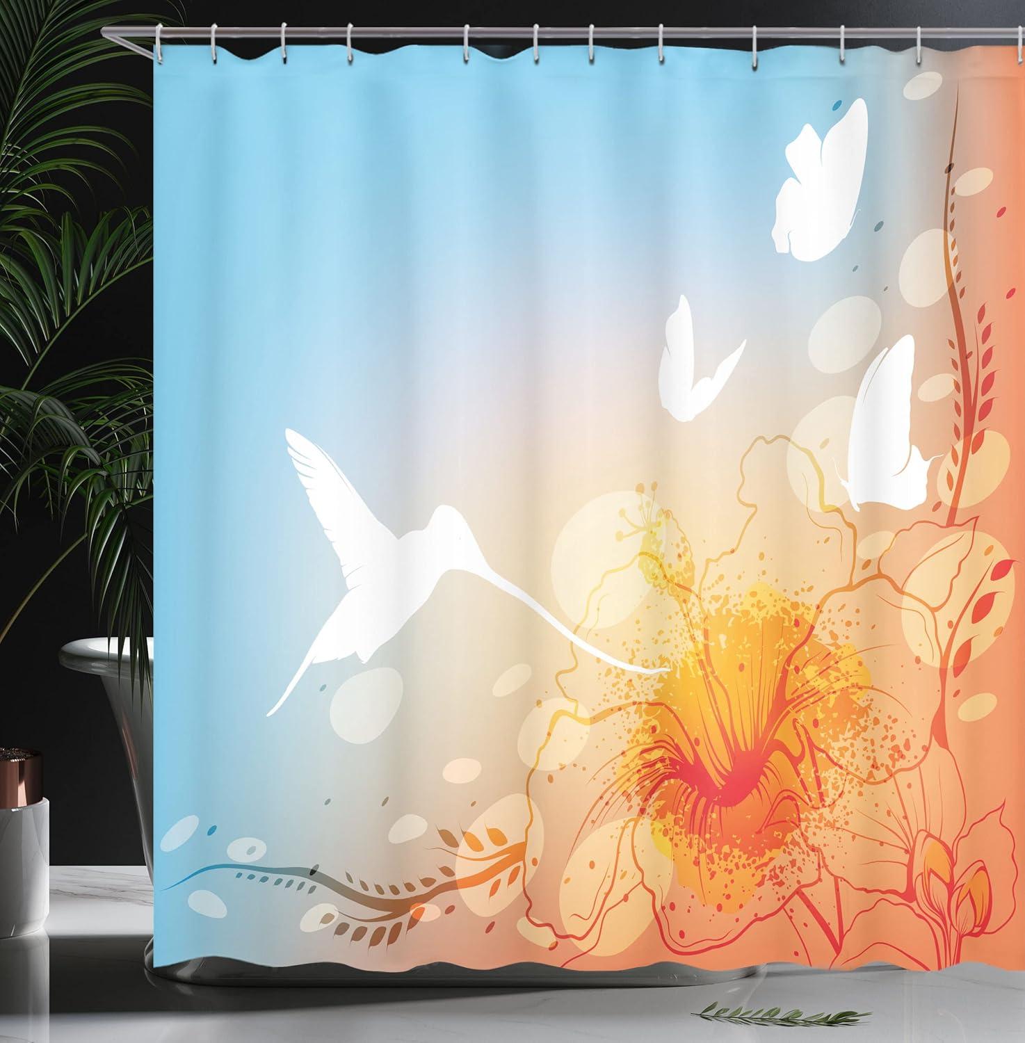 imageAmbesonne Sports Shower Curtain Cartoon Soccer Balls Showing Various Expressions Bored Laughing Happy Smiley Cloth Fabric Bathroom Decor Set with Hooks 69 W x 75 L White BlackPale Blue Orange White