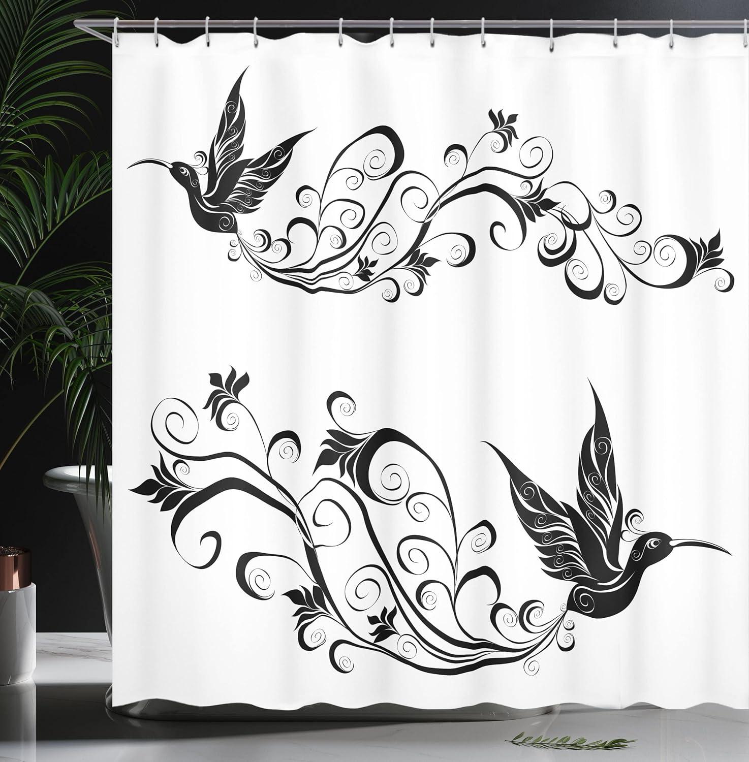 imageAmbesonne Sports Shower Curtain Cartoon Soccer Balls Showing Various Expressions Bored Laughing Happy Smiley Cloth Fabric Bathroom Decor Set with Hooks 69 W x 75 L White BlackBlack and White