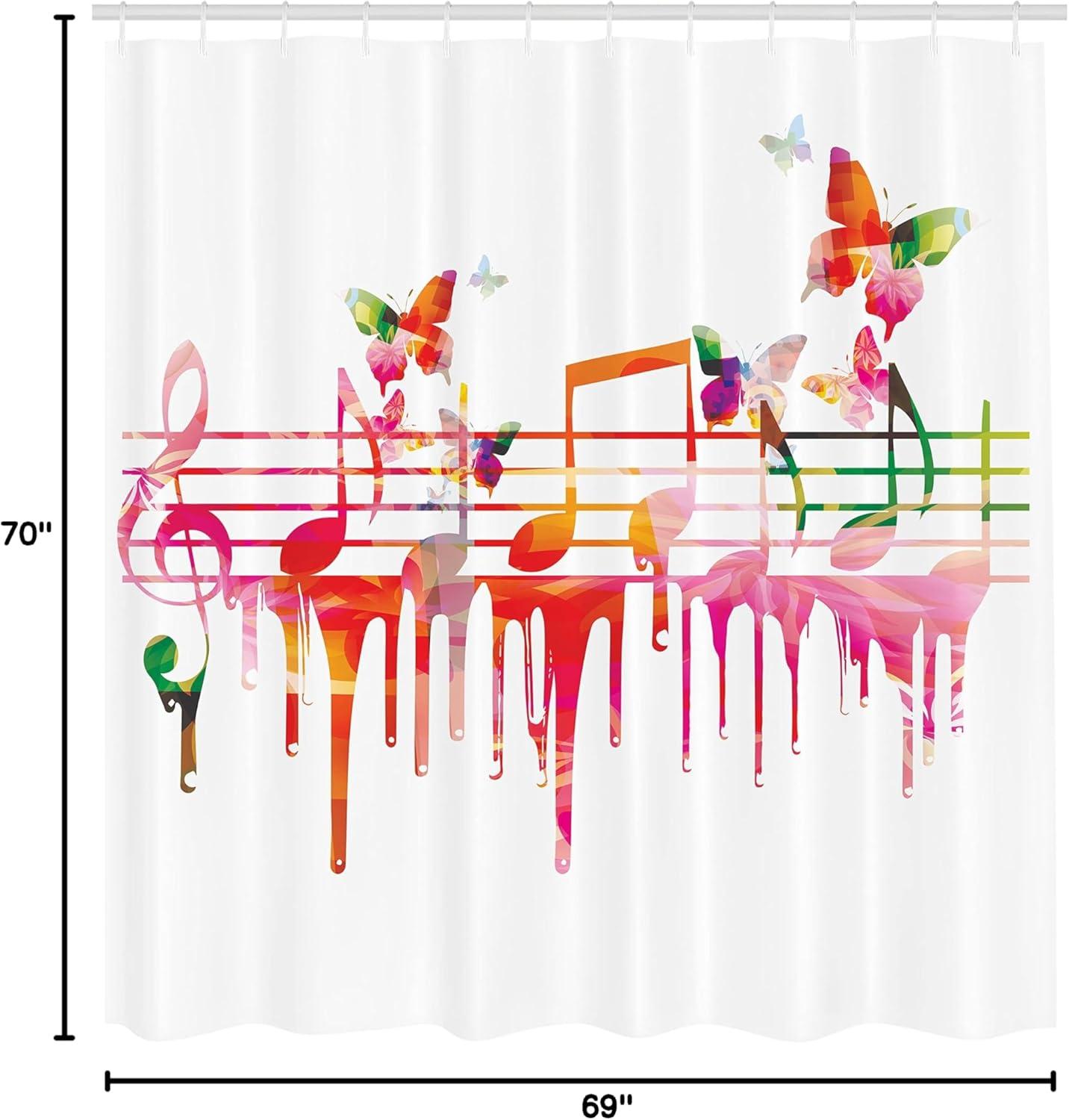 imageAmbesonne Sports Shower Curtain Cartoon Soccer Balls Showing Various Expressions Bored Laughing Happy Smiley Cloth Fabric Bathroom Decor Set with Hooks 69 W x 75 L White BlackMagenta Orange