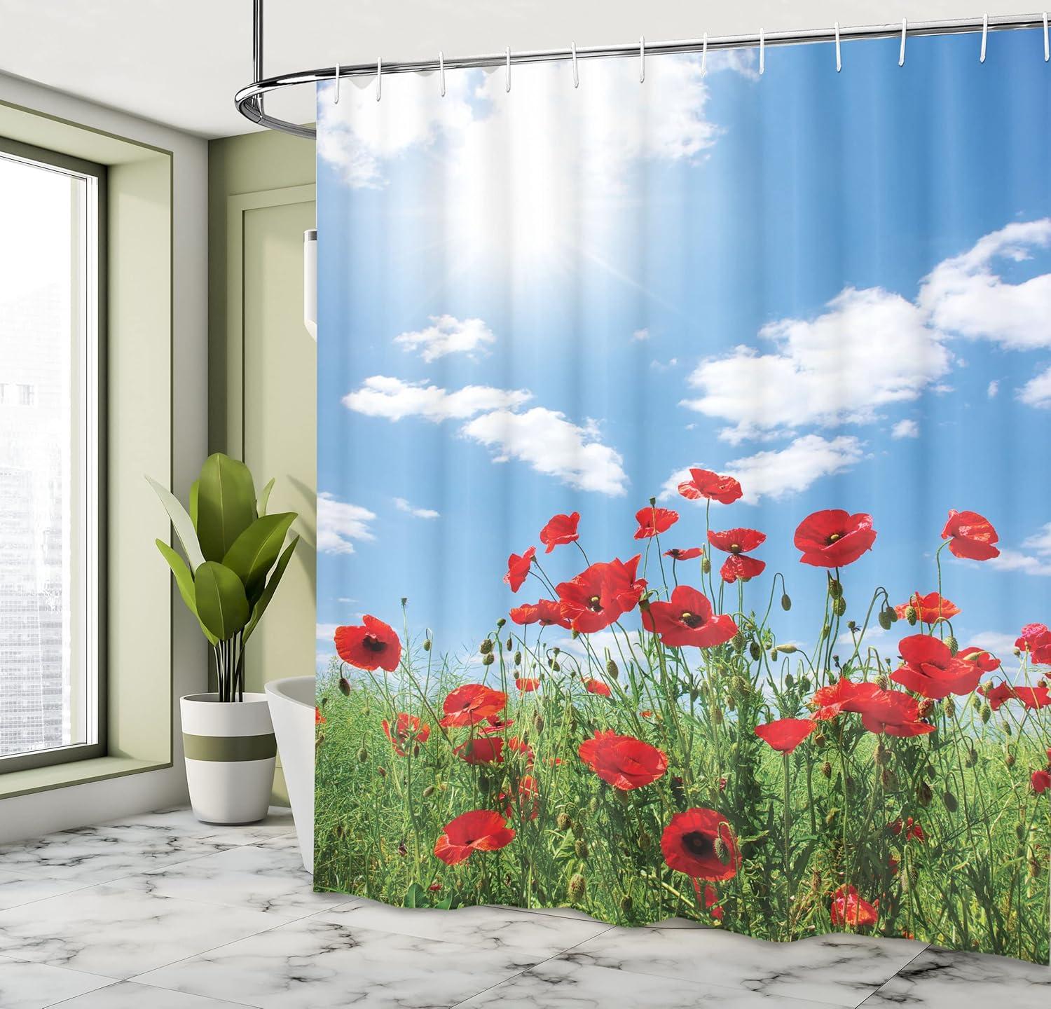 imageAmbesonne Sports Shower Curtain Cartoon Soccer Balls Showing Various Expressions Bored Laughing Happy Smiley Cloth Fabric Bathroom Decor Set with Hooks 69 W x 75 L White BlackGreen Blue