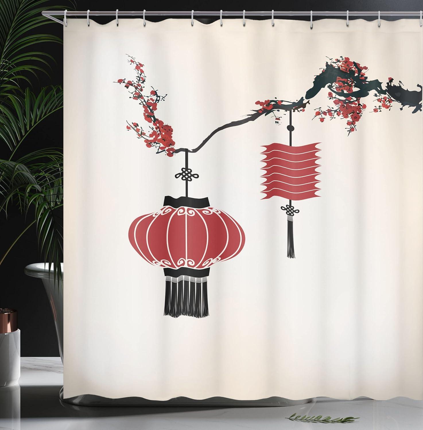 imageAmbesonne Sports Shower Curtain Cartoon Soccer Balls Showing Various Expressions Bored Laughing Happy Smiley Cloth Fabric Bathroom Decor Set with Hooks 69 W x 75 L White BlackBlack and Red