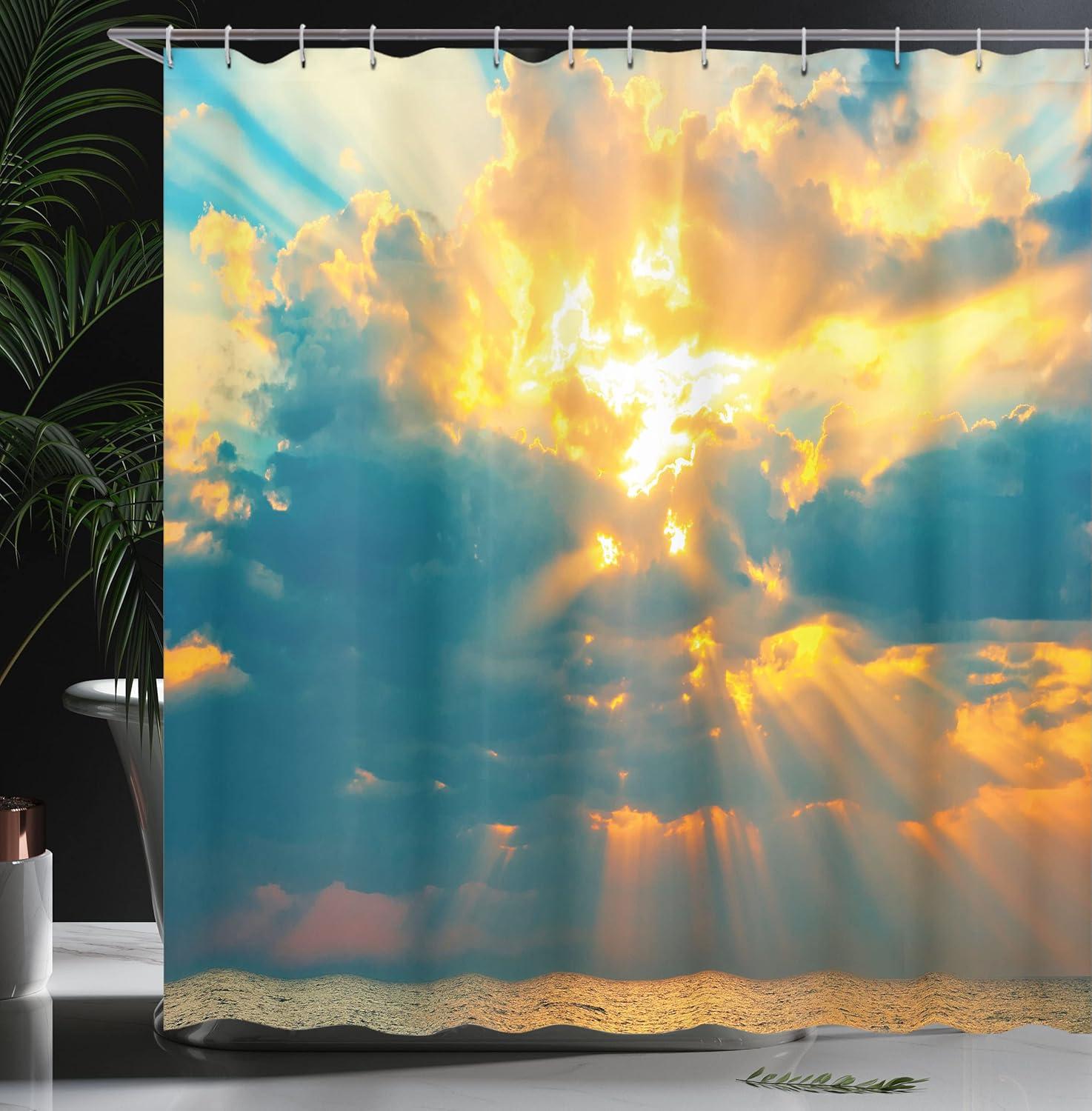 imageAmbesonne Sports Shower Curtain Cartoon Soccer Balls Showing Various Expressions Bored Laughing Happy Smiley Cloth Fabric Bathroom Decor Set with Hooks 69 W x 75 L White BlackTurquoise Yellow
