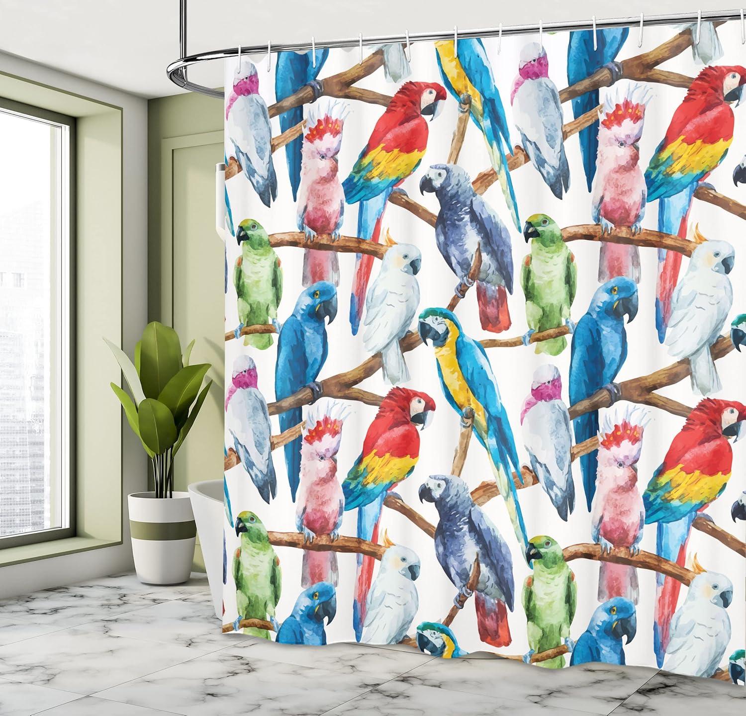 imageAmbesonne Sports Shower Curtain Cartoon Soccer Balls Showing Various Expressions Bored Laughing Happy Smiley Cloth Fabric Bathroom Decor Set with Hooks 69 W x 75 L White BlackCobalt Red