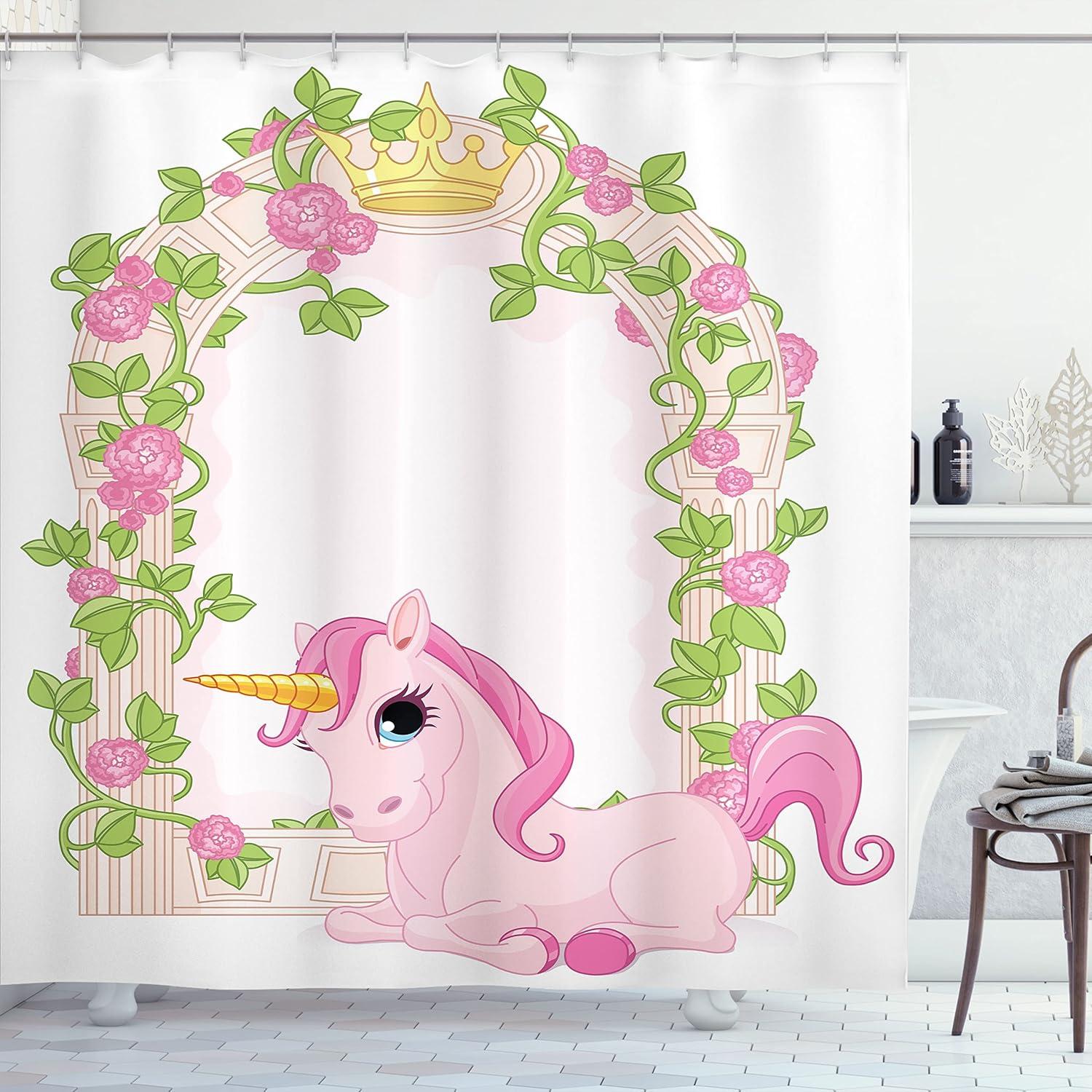 imageAmbesonne Sports Shower Curtain Cartoon Soccer Balls Showing Various Expressions Bored Laughing Happy Smiley Cloth Fabric Bathroom Decor Set with Hooks 69 W x 75 L White BlackBeige Pink