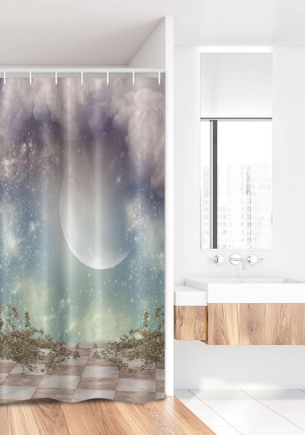 imageAmbesonne Sports Shower Curtain Cartoon Soccer Balls Showing Various Expressions Bored Laughing Happy Smiley Cloth Fabric Bathroom Decor Set with Hooks 69 W x 75 L White BlackTurquoise Purple
