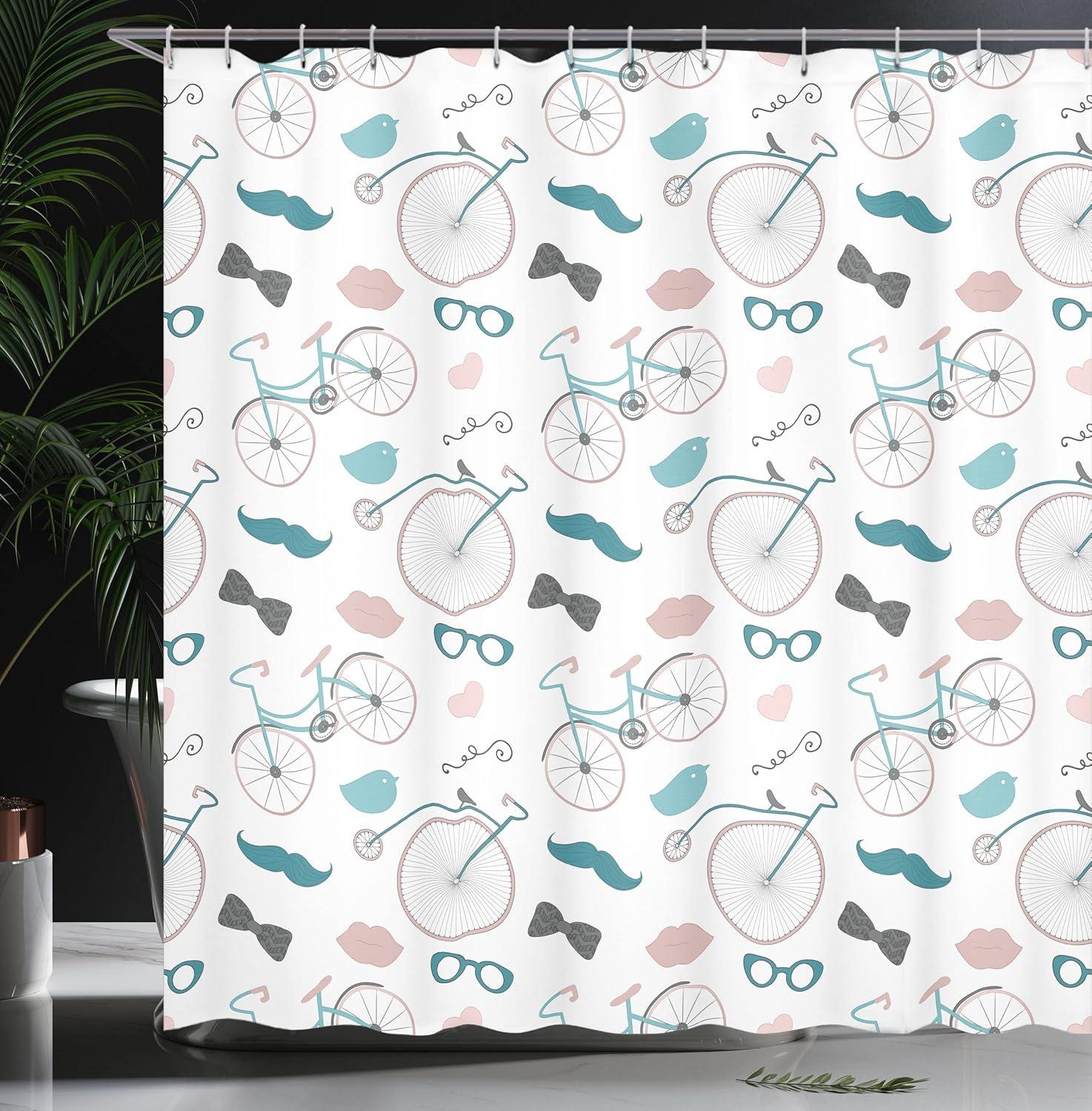 imageAmbesonne Sports Shower Curtain Cartoon Soccer Balls Showing Various Expressions Bored Laughing Happy Smiley Cloth Fabric Bathroom Decor Set with Hooks 69 W x 75 L White BlackMulti Color