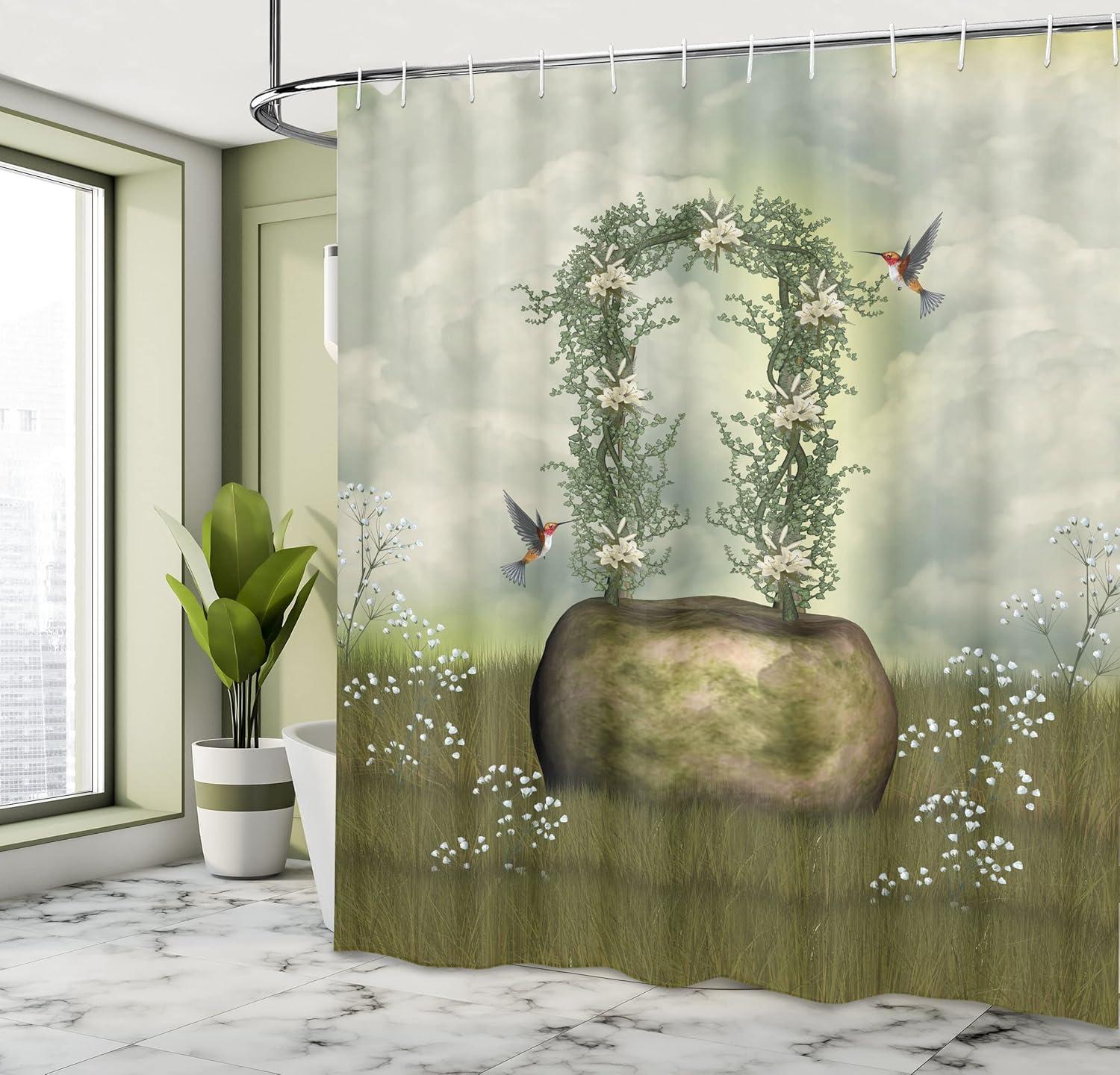 imageAmbesonne Sports Shower Curtain Cartoon Soccer Balls Showing Various Expressions Bored Laughing Happy Smiley Cloth Fabric Bathroom Decor Set with Hooks 69 W x 75 L White BlackGreen Beige