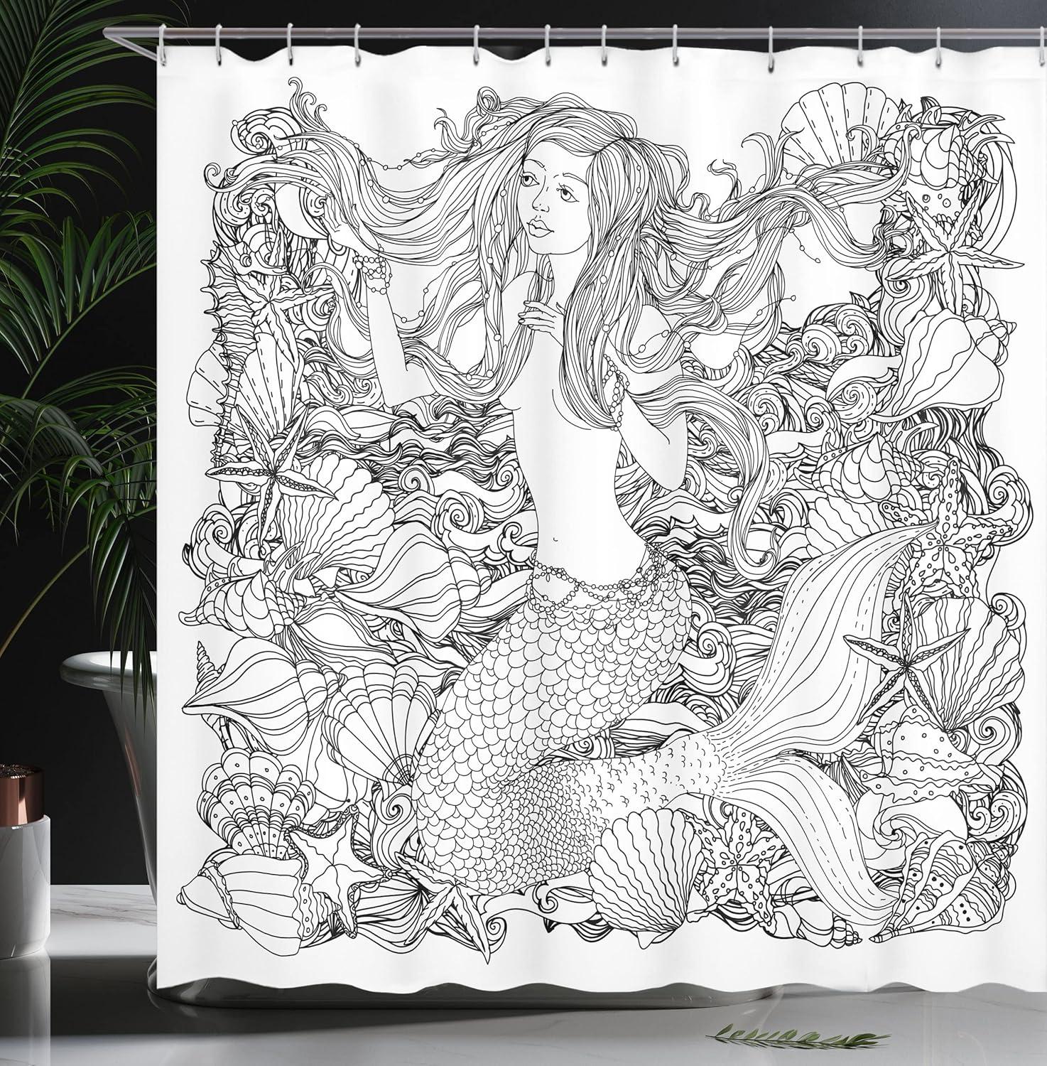imageAmbesonne Sports Shower Curtain Cartoon Soccer Balls Showing Various Expressions Bored Laughing Happy Smiley Cloth Fabric Bathroom Decor Set with Hooks 69 W x 75 L White BlackWhite and Black