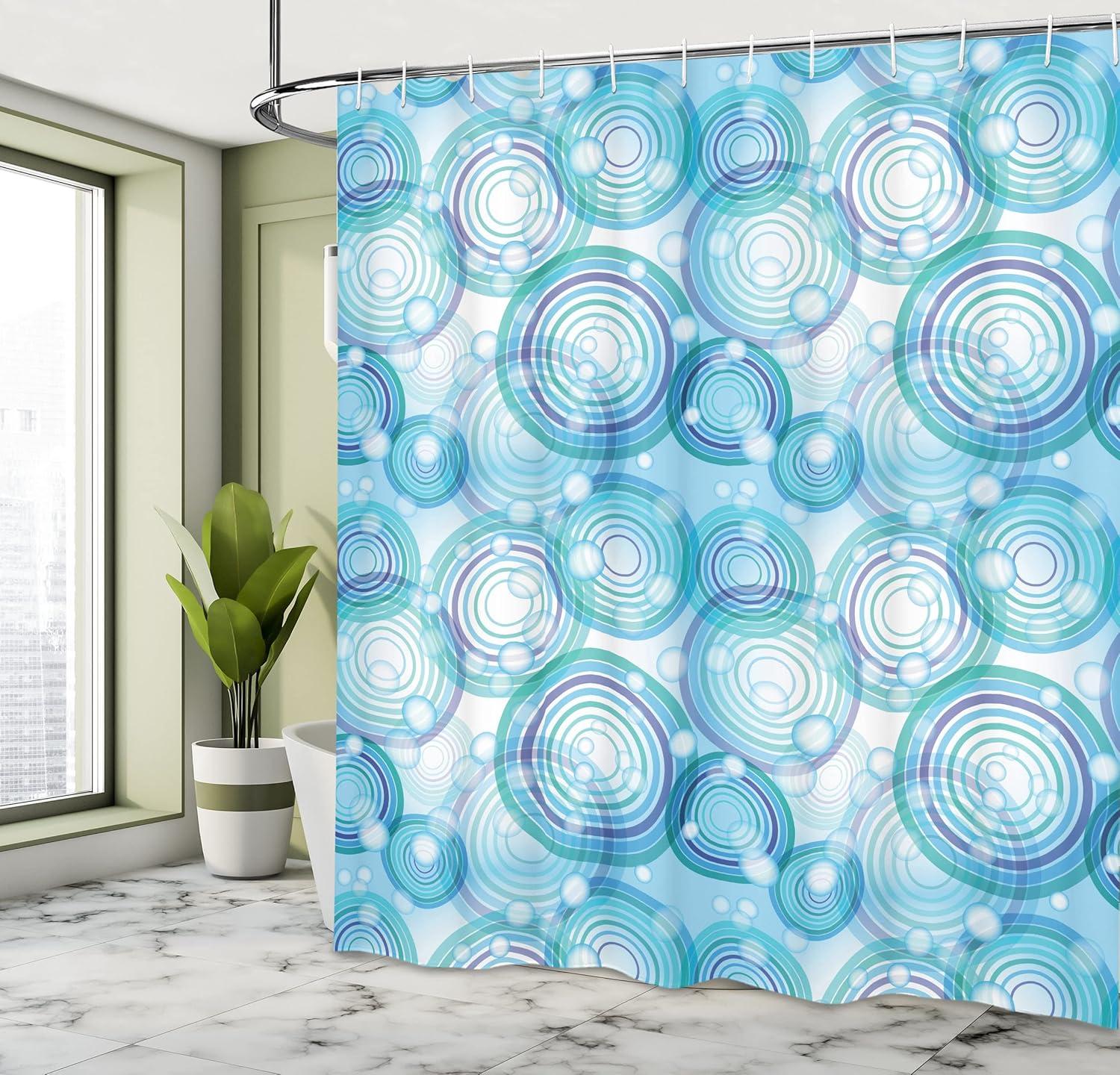 imageAmbesonne Sports Shower Curtain Cartoon Soccer Balls Showing Various Expressions Bored Laughing Happy Smiley Cloth Fabric Bathroom Decor Set with Hooks 69 W x 75 L White BlackMint Green