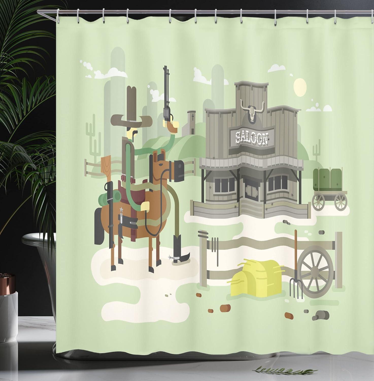 imageAmbesonne Sports Shower Curtain Cartoon Soccer Balls Showing Various Expressions Bored Laughing Happy Smiley Cloth Fabric Bathroom Decor Set with Hooks 69 W x 75 L White BlackGreen Brown Pale Green