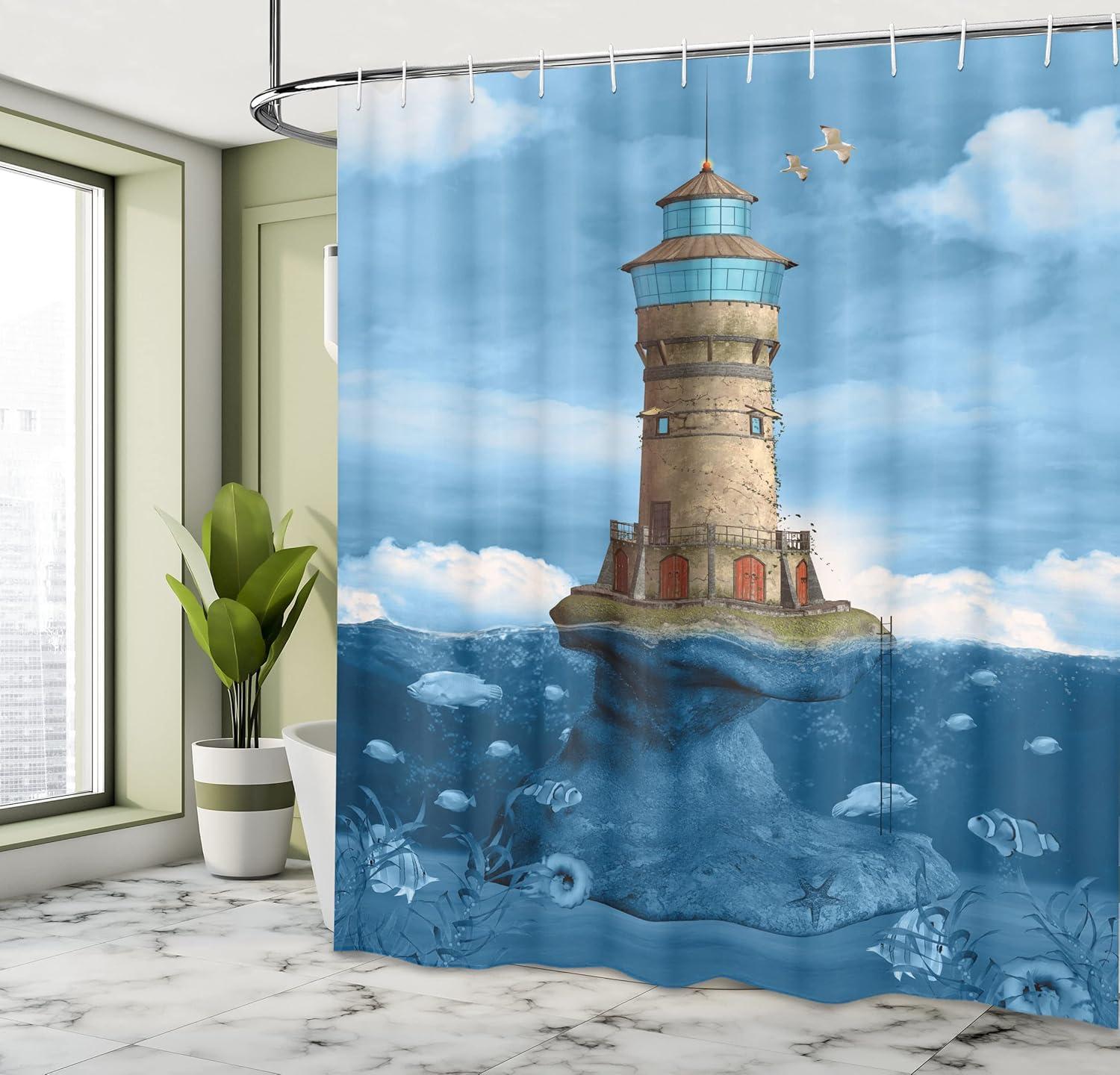 imageAmbesonne Sports Shower Curtain Cartoon Soccer Balls Showing Various Expressions Bored Laughing Happy Smiley Cloth Fabric Bathroom Decor Set with Hooks 69 W x 75 L White BlackBrown Aqua