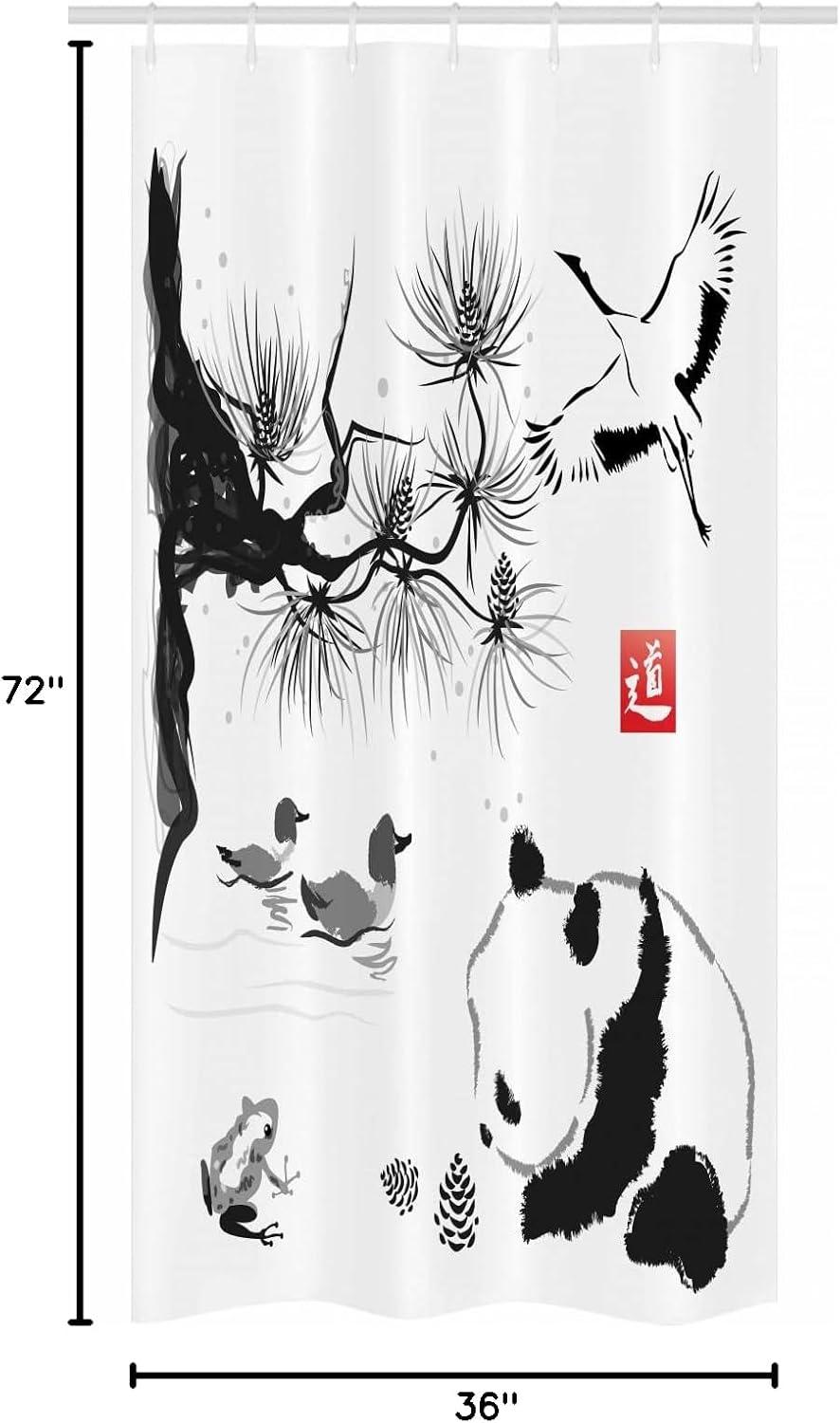 imageAmbesonne Sports Shower Curtain Cartoon Soccer Balls Showing Various Expressions Bored Laughing Happy Smiley Cloth Fabric Bathroom Decor Set with Hooks 69 W x 75 L White BlackCream Grey