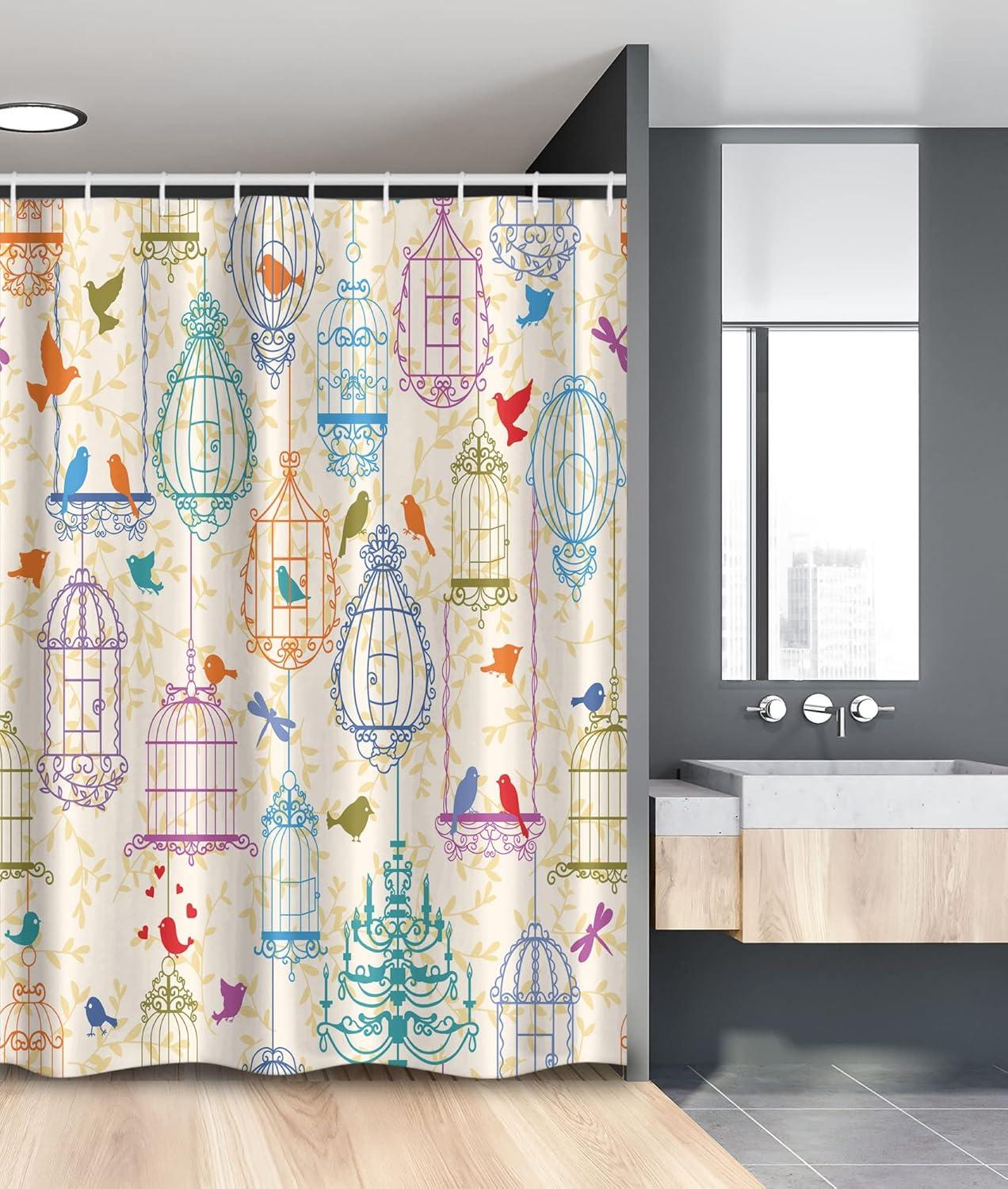 imageAmbesonne Sports Shower Curtain Cartoon Soccer Balls Showing Various Expressions Bored Laughing Happy Smiley Cloth Fabric Bathroom Decor Set with Hooks 69 W x 75 L White BlackPurple Green