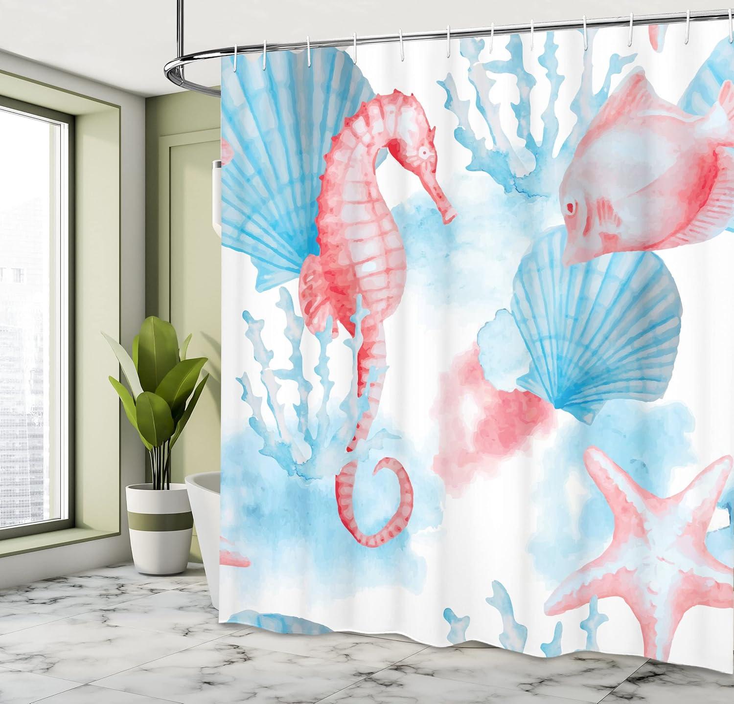 imageAmbesonne Sports Shower Curtain Cartoon Soccer Balls Showing Various Expressions Bored Laughing Happy Smiley Cloth Fabric Bathroom Decor Set with Hooks 69 W x 75 L White BlackWhite Coral